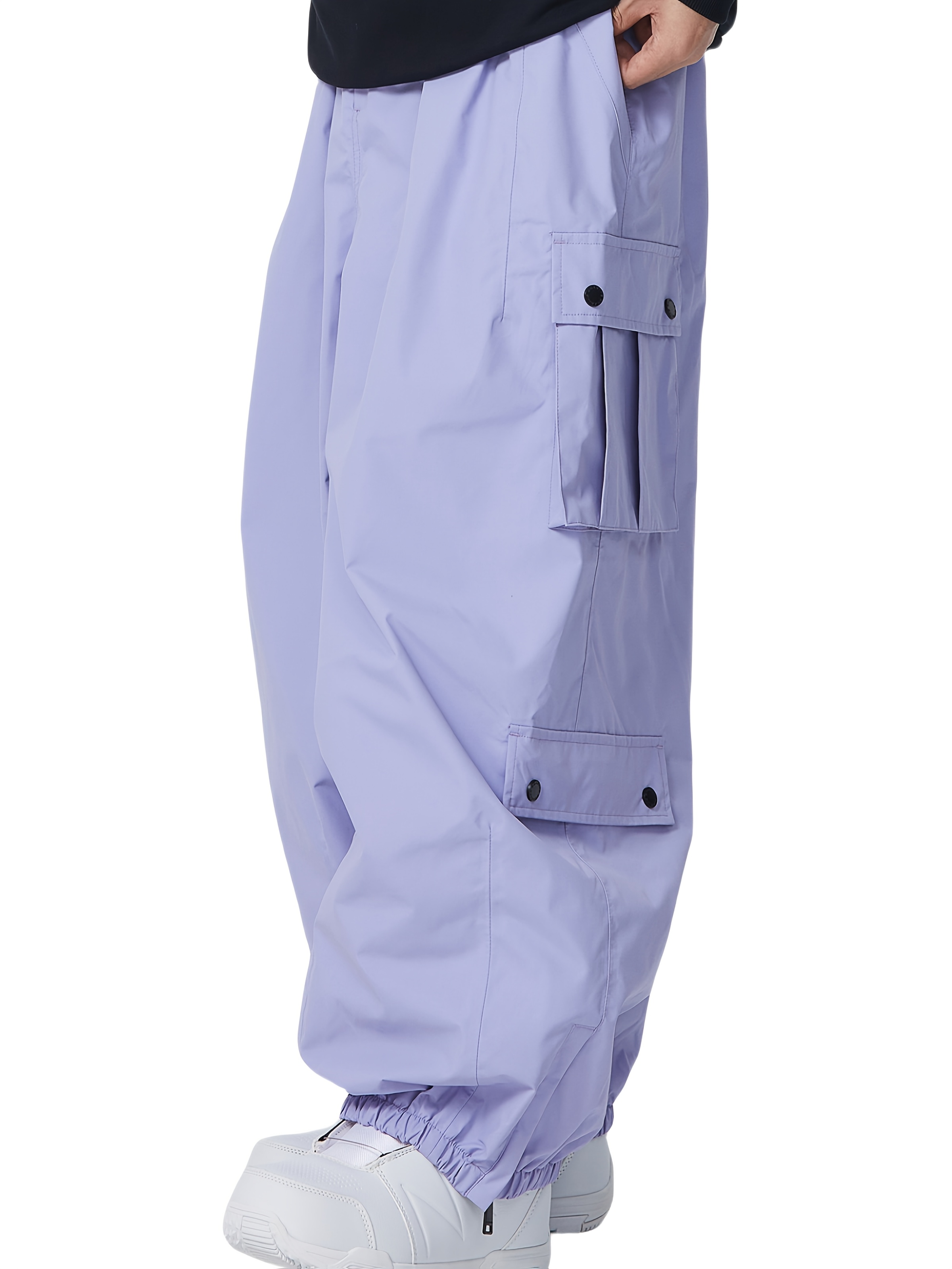 Men   Loose Ski Pants - Windproof & Breathable Snowboard Trousers with Multiple Utility Pockets, Non-Stretch Heavy-Duty Fabric for Skiing, Snowboarding, Hiking -   Pants (Hand Washable) - Ideal for Adults & Couples, Casual Outdoor Apparel, Durable Snow Gear