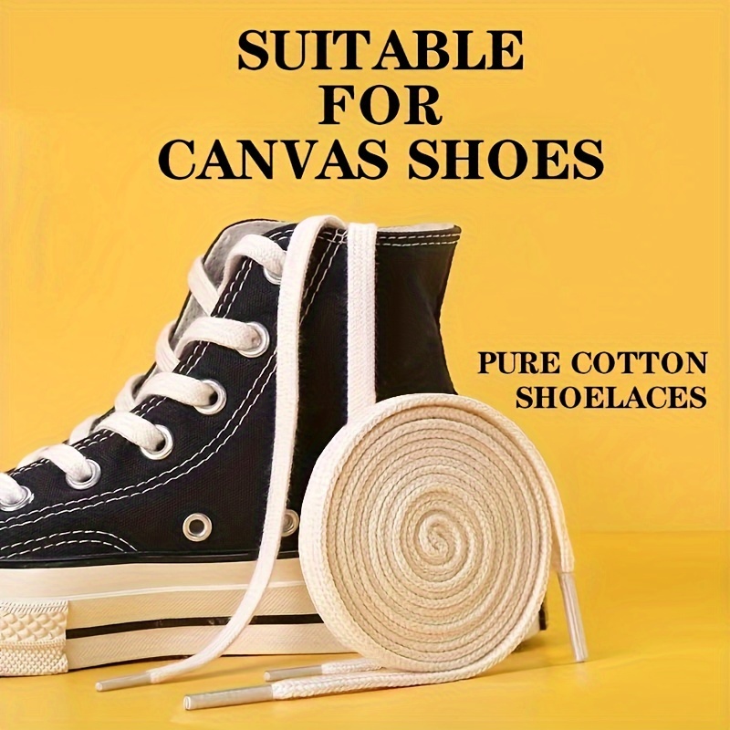 shoelaces for canvas shoes durable pure multi   hand washable   safe ideal for sneakers casual footwear classic white versatile stylish shoe accessories 0