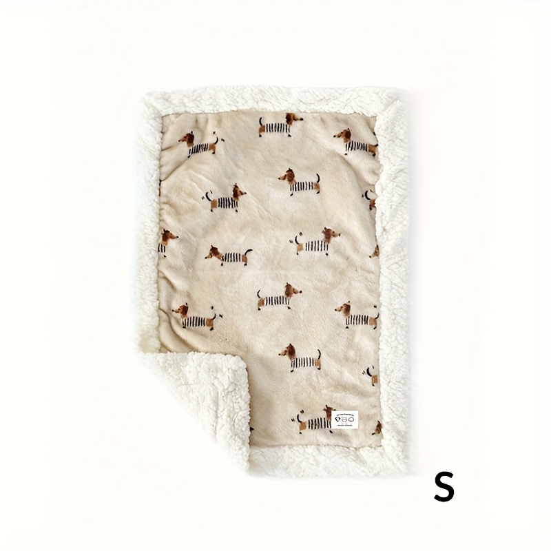 Cozy Cartoon Pet Blanket - Ultra Soft & Double Thick For Winter | Cuddle Bed For Small & Medium Dogs, Puppies, And Cats | Adorable Gift For Pet Lovers