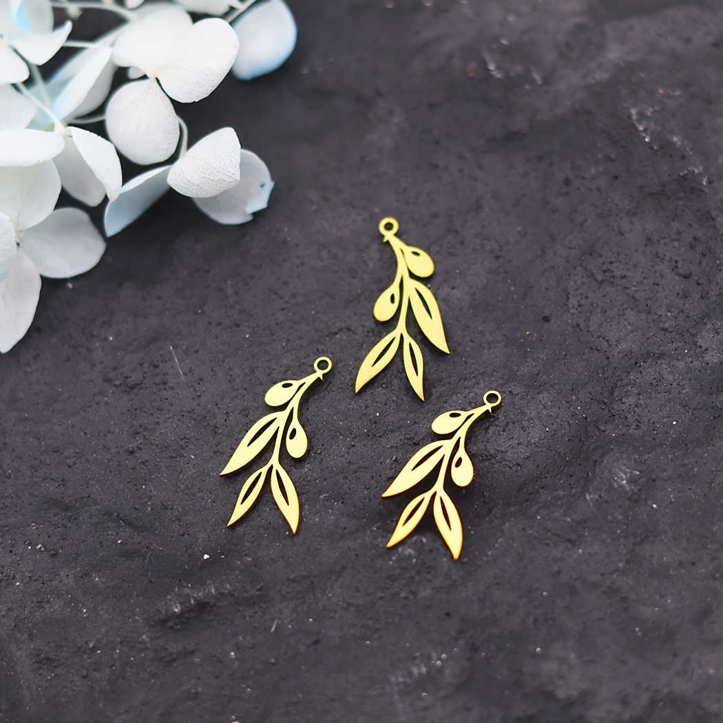 TEMU 3pcs Stainless Steel Pendant Charms For Jewelry Making, Diy Handmade Necklace And Earrings Metal Accessories, Gift Peace Symbol Charm, Delicate