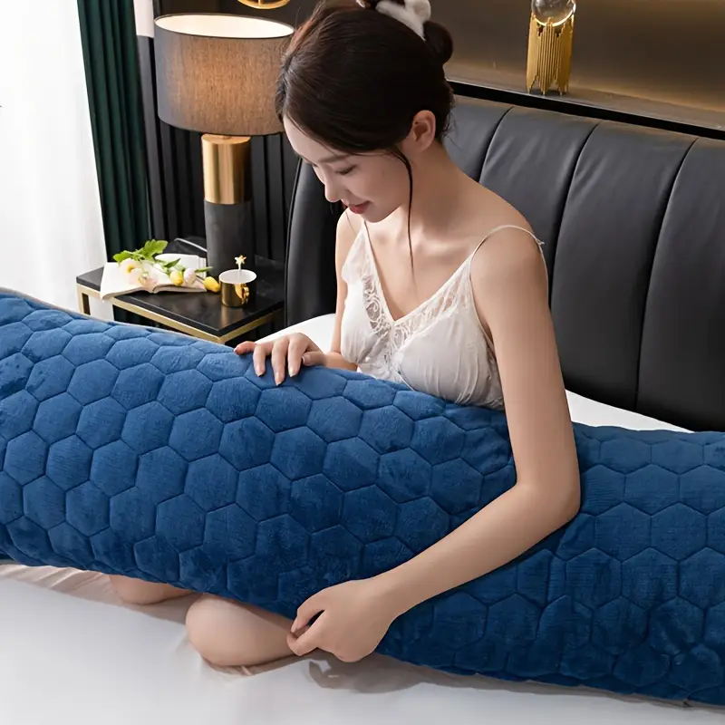 ultra soft long pillowcase breathable with envelope closure for bedroom dorm decor thickened design for couples double pillow case 1 pillowcase no insert Product details 4