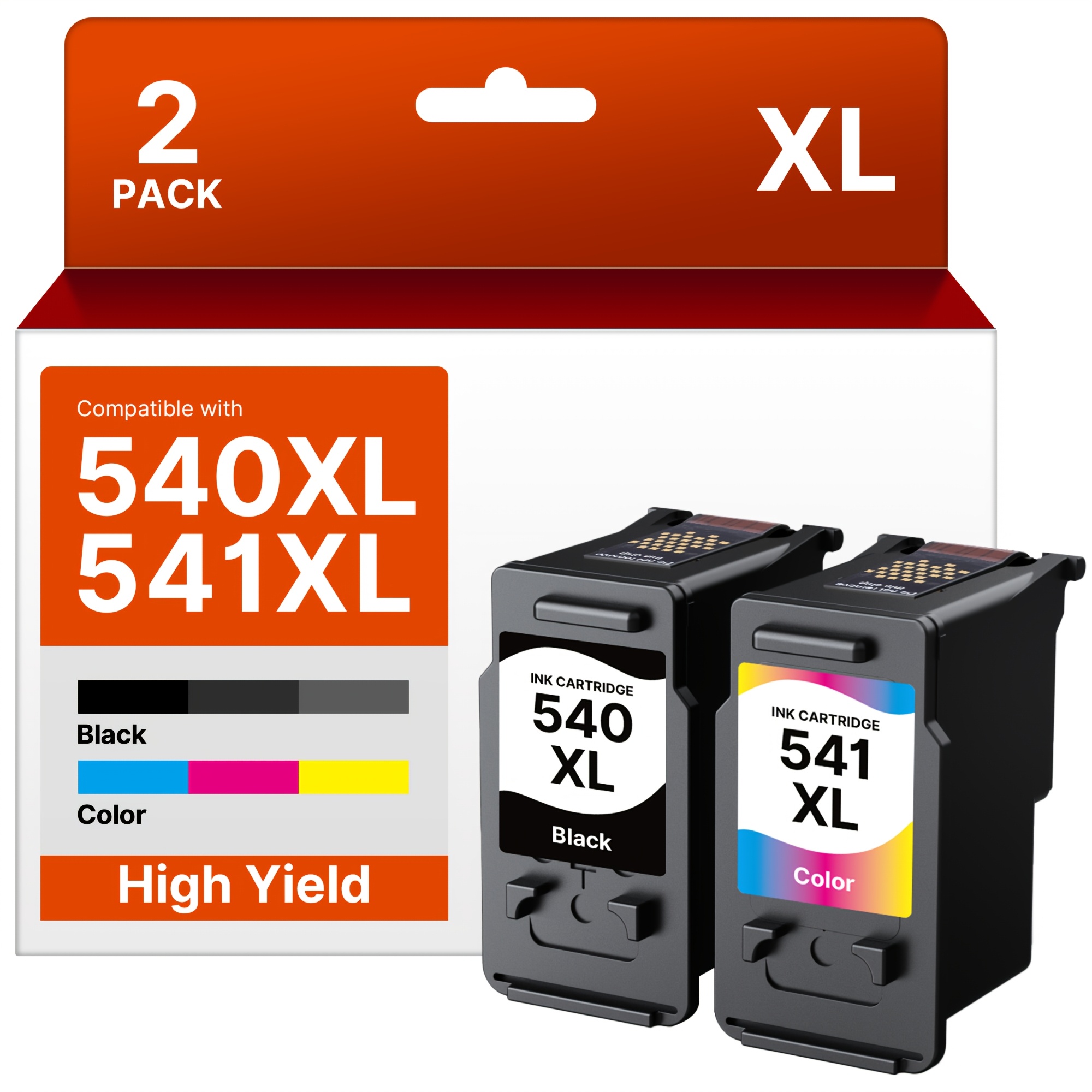 Image of Compatible For 540xl/541xl Remanufactured Ink Cartridges Replacement Suitable For Ts5150, Mg3650, Mg4250, Mg3150, Mg3250, Mx475, Ts5151 Printers - Xl Toner Refill ()