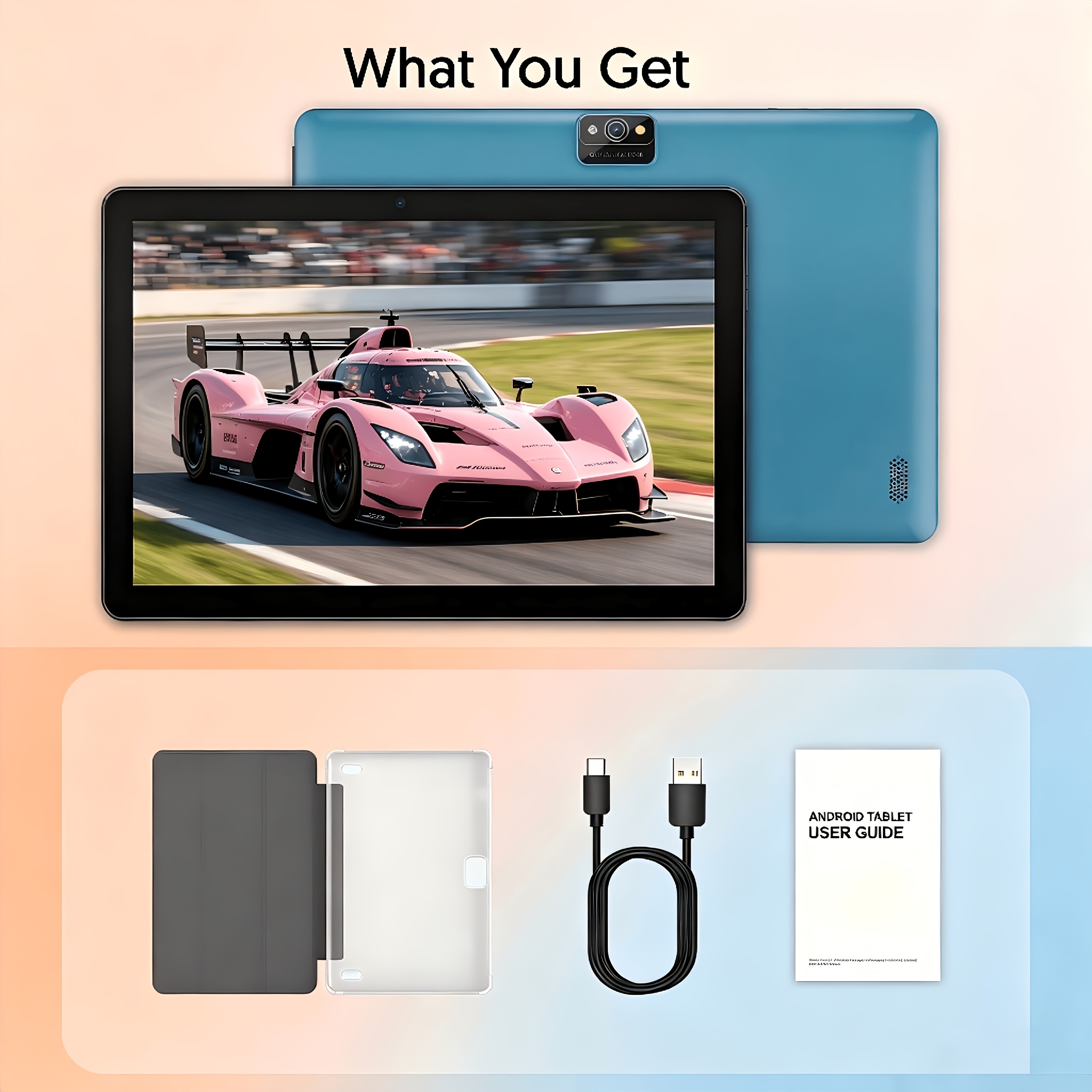 TEMU 2026 Upgraded Android 15 Tablet, 10 Inch Android Tablets With Optional Case, 12 (3+9) Gb 64 Gb Storage 1 Tb Expandable, 4-core Cpu, Dual Wifi,