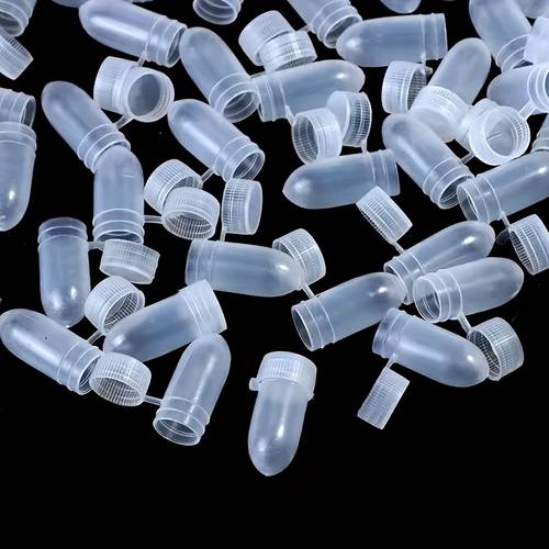 100pcs sample bottle test tube mini bottles vials storage containers translucent
