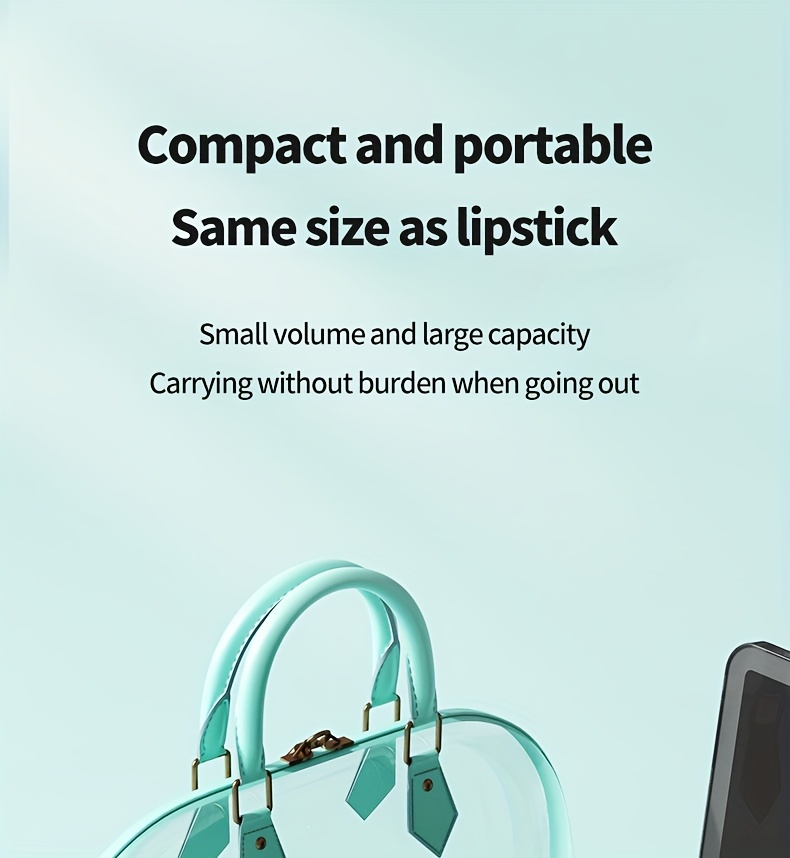 迷你便携充电宝5000毫安，带led电量显示，体积小巧容量大，22.5w超级快充，内置type-c接口，轻便易携，适用于三星/小米/ 等手机，应急备用电源, 旅行充电器,轻量化充电器,时尚移动电源,可靠的移动电源,usb-c 充电器,户外爱好者,科技爱好者 商品详情 9