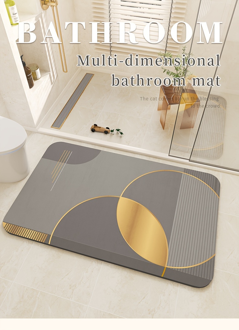   luxury bathroom mat quick dry non slip super absorbent floor rug for shower bathtub entryway   Product details 0