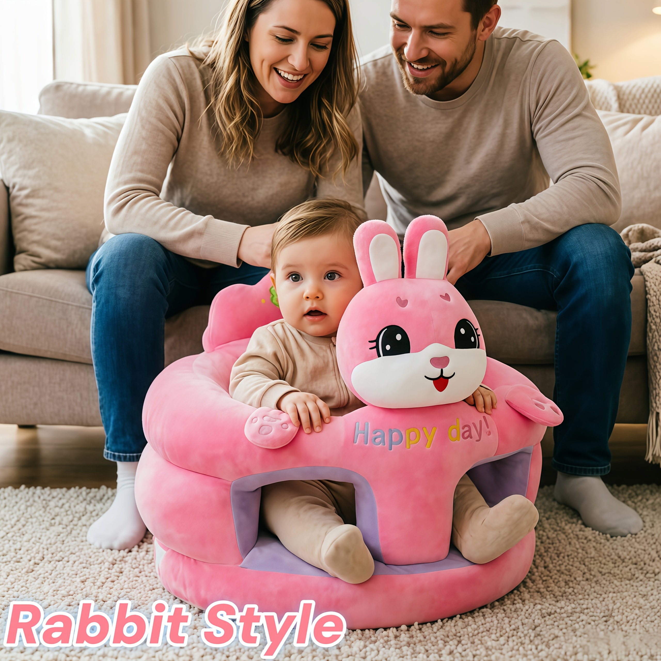 Baby Sitting Support Chair - Infant Learn To Sit Aid, Anti-tip & Non-slip, Foldable And Portable, Soft Breathable Toddler Seat For Car, Chair For Learning To Sit, Birthday Gift (husky Style/)