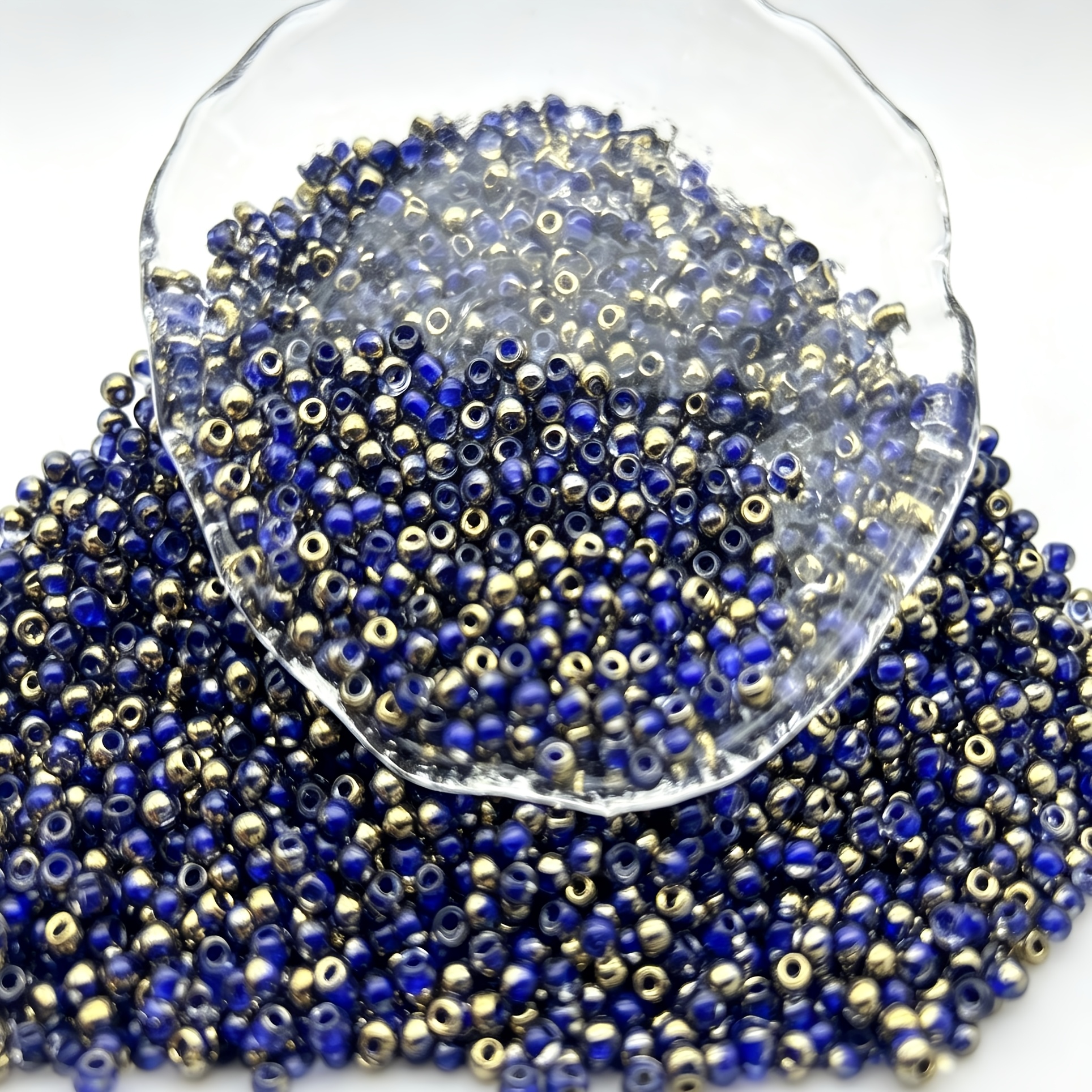 380pcs Half-Golden Artificial Jade Beads, Round Spacer Beads