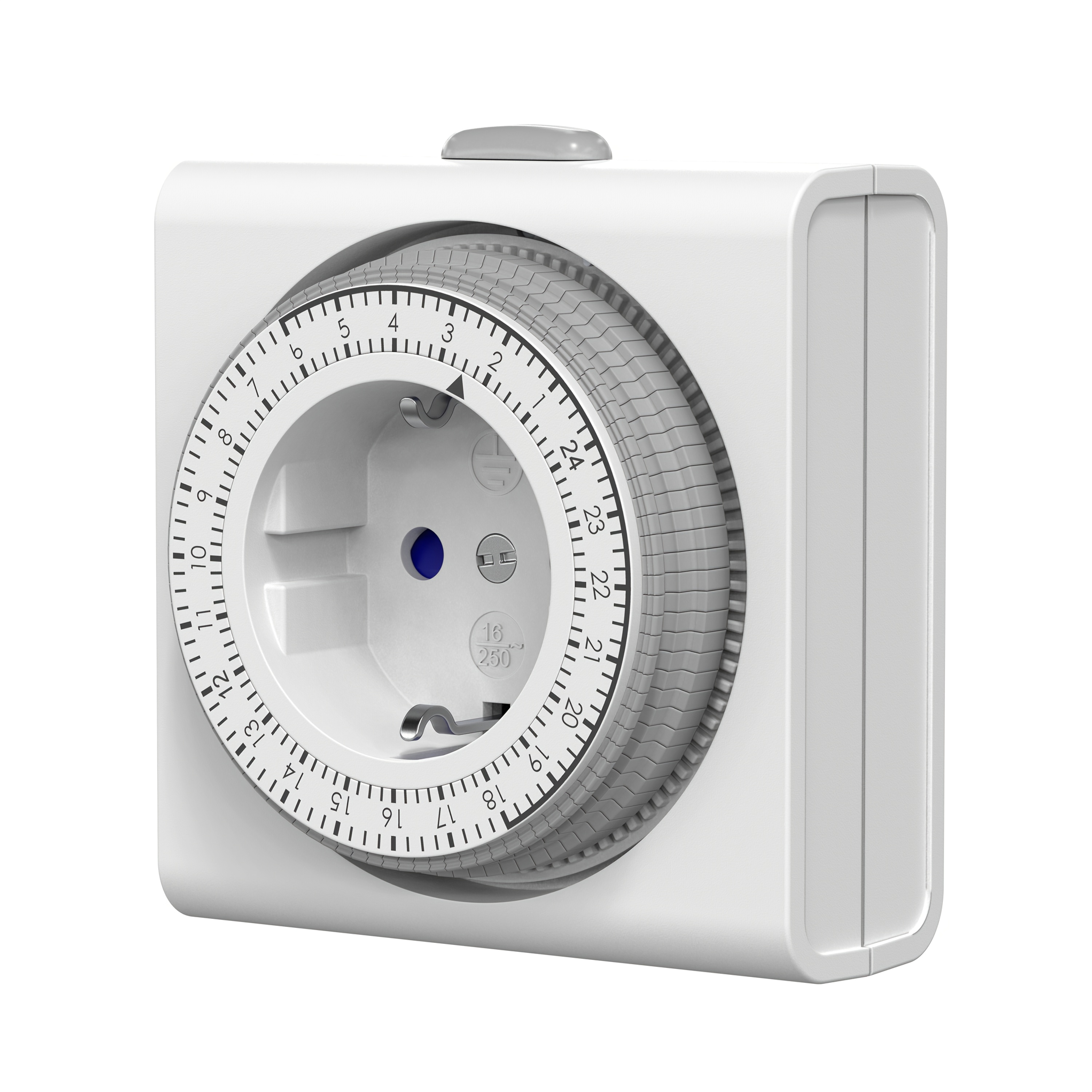 Image of European Standard Home Mechanical Timer, 16a 230v 3680w Home Mini Timer With Manual Override Switch And Shutter Switch, Safe And Reliable, Timer Setting , Up To 96 Daily Cycles
