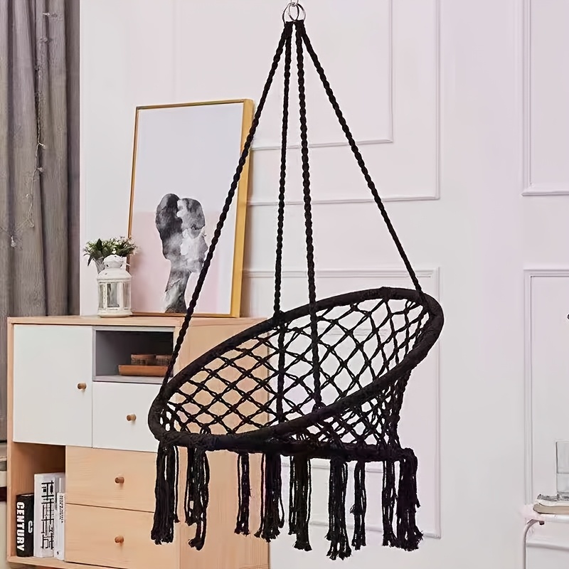 Image of Wing-shaped Hanging Chair, Bohemian Style Hammock Chair, Suitable For Bedrooms, , , Gardens, With A Weight Capacity Of 150 Kg, And Complete With Additions
