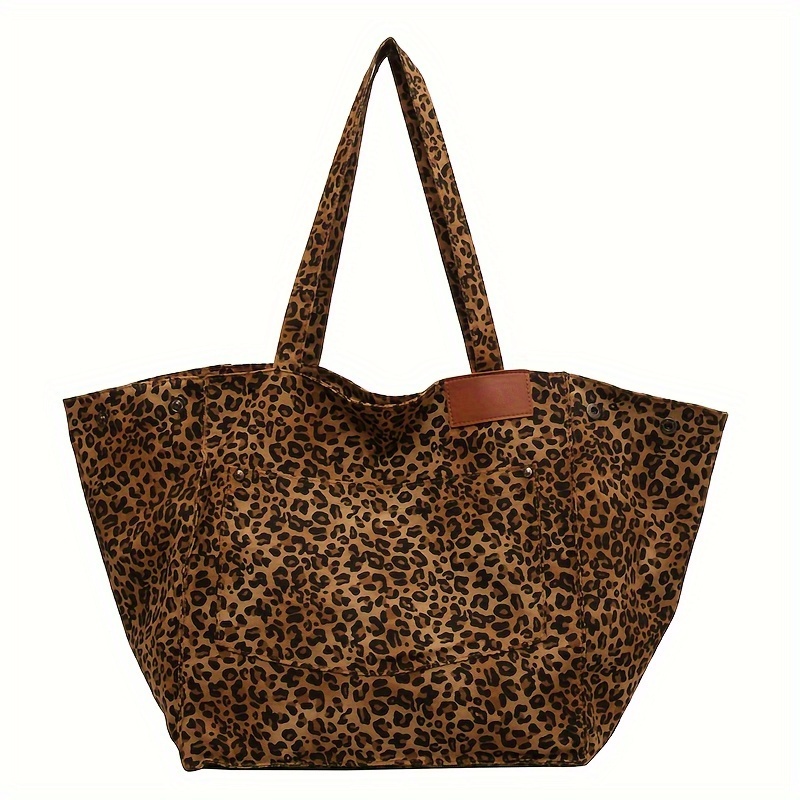 TEMU Print Shoulder Bag, Large Tote Bag, Lightweight Handbag For Commute And