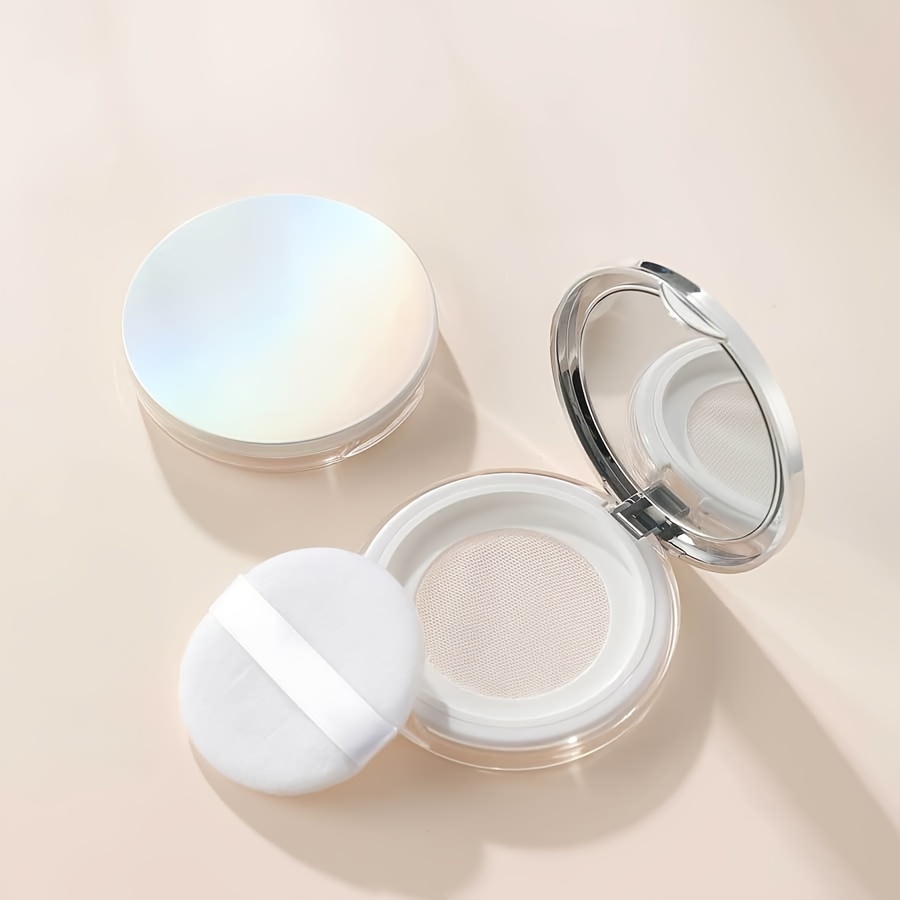 

1pc 5g Ultra-thin Loose Powder Box Small Travel Portable Empty Cosmetic Container With Sifter & Spoon