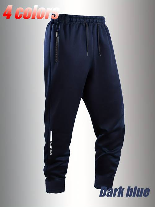 4 color mens casual athletic running trousers comfortable and soft fabric leg letter reflective print wear outdoor activities ideal outfit fashionable trendy