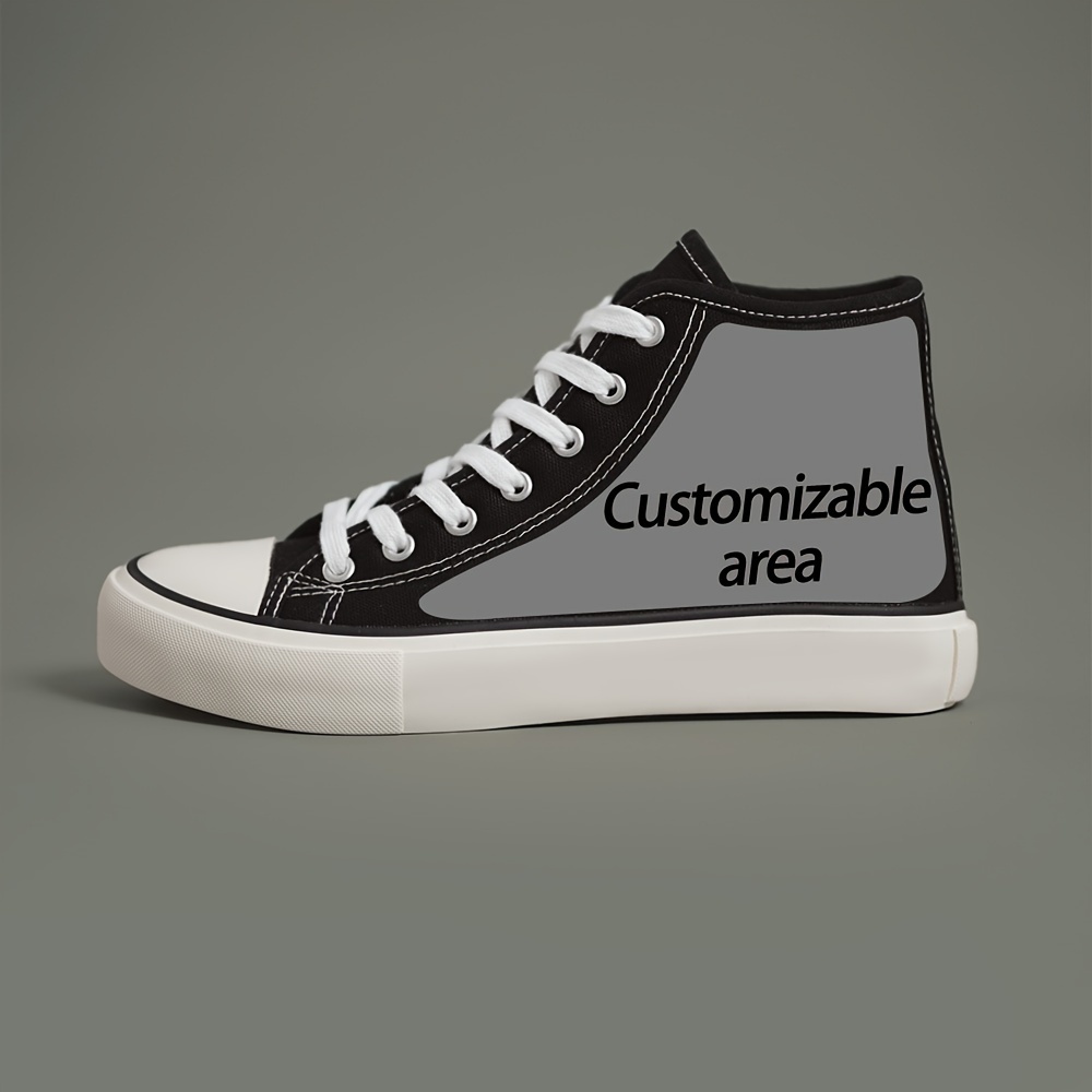 

Men's Trendy Customized Pattern Print High Top Skate Shoes, Comfy Non Slip Casual Lace Up Sneakers For Men's Outdoor Activities