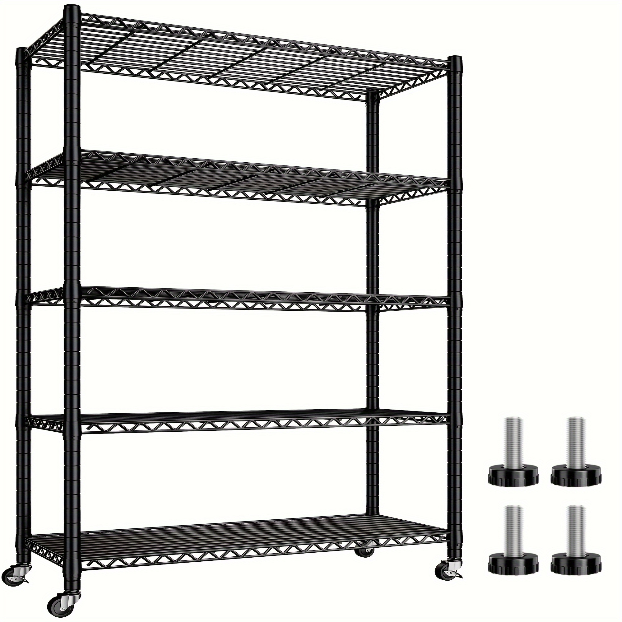 

76''h 2100lbs, 5 Metal Shelves 36''w Metal Shelves For , 76''hx36''wx16''d