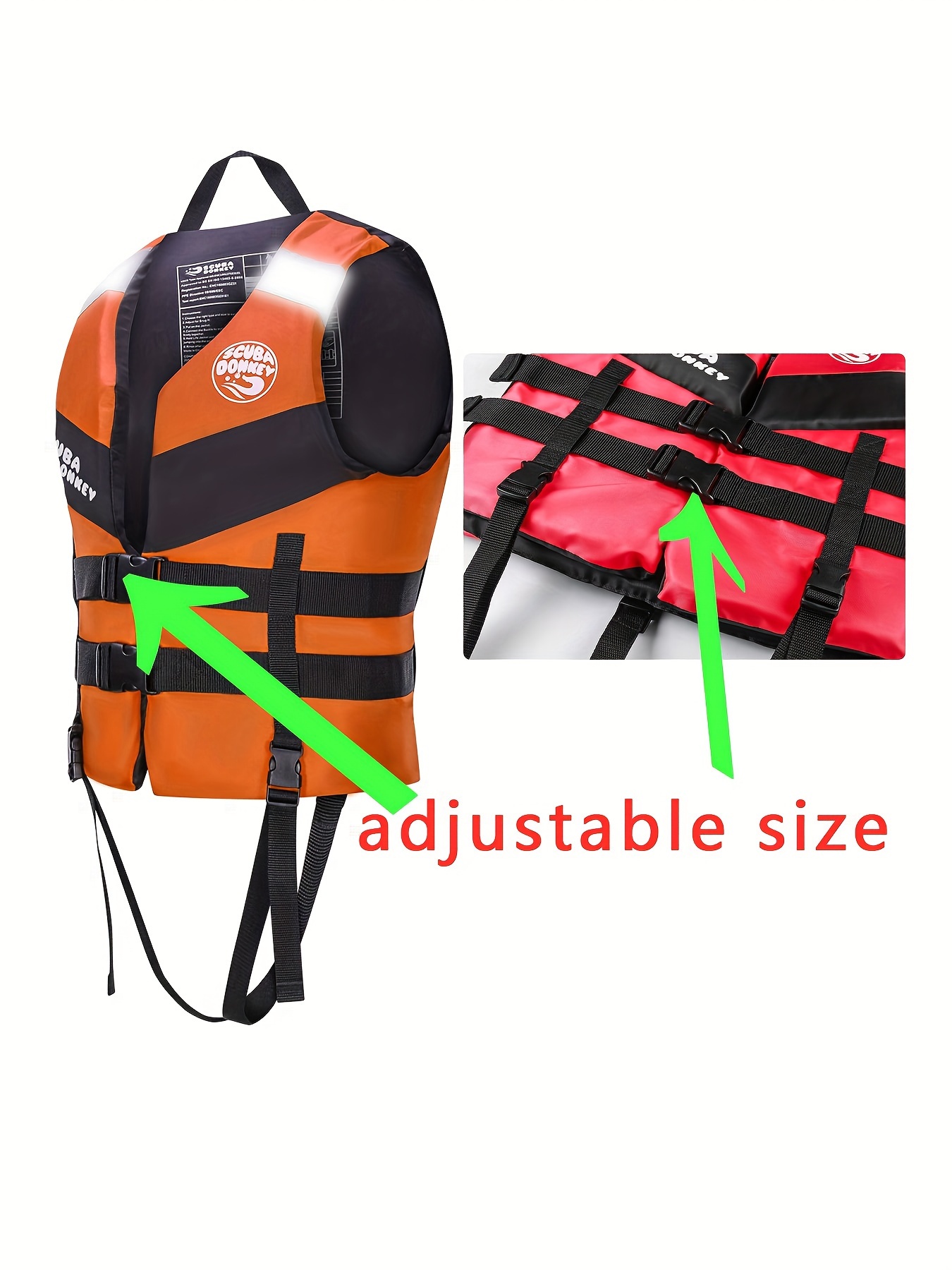  Fishing Vest  Adjustable Buoyancy Vest with Reflective Tape,  Floating Equipment for Hiking, Climbing, Photography, Outdoor Surfing,  Water Sports Equipment, Kacey : Sports & Outdoors