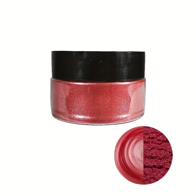Image of High-quality Pearlescent Red Mica Powder For Epoxy Resin, Suitable For Art Projects, Jewelry Crafting, Candle Making, Painting, Art, And Resin Coloring, In A 30ml Bottle