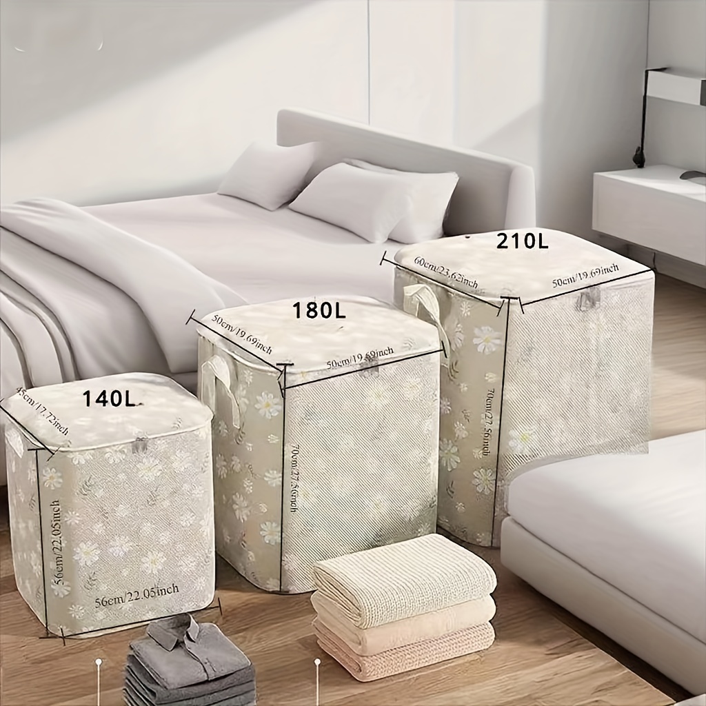 extra large foldable storage box closet organizers and storage laundry basket spring decorations for home quilts storage bag for clothes blankets quilts pillows bedding space saving ideal for bedrooms living rooms dorms under bed storage Product details 7