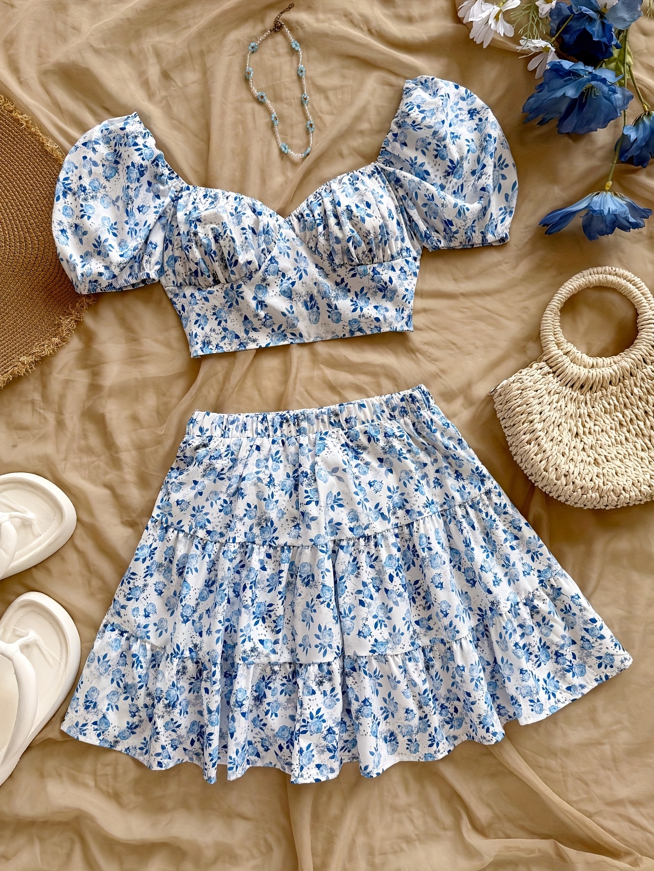 conjunto elegante piezas estampado floral Temu El Salvador