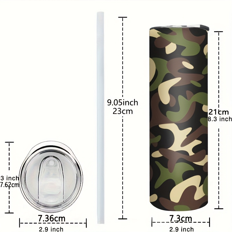 TEMU 1pc 20oz 2d Graphic Printed Insulated Mug, Gift For , Portable Stainless Steel Mug With Lid, Insulated Mug, Sports Mug, Coffee Mug, Suitable For