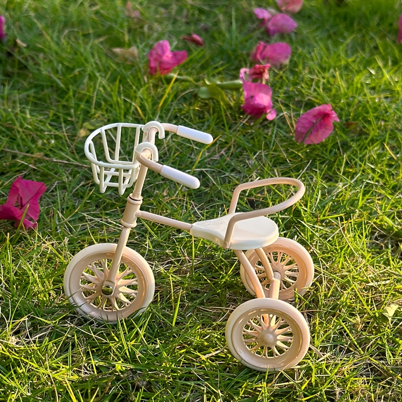 

Handcrafted Mini Tricycle Bike Ornament - 1:12 Scale Collectible, Home For Christmas, Halloween, Easter, Thanksgiving, And Graduation