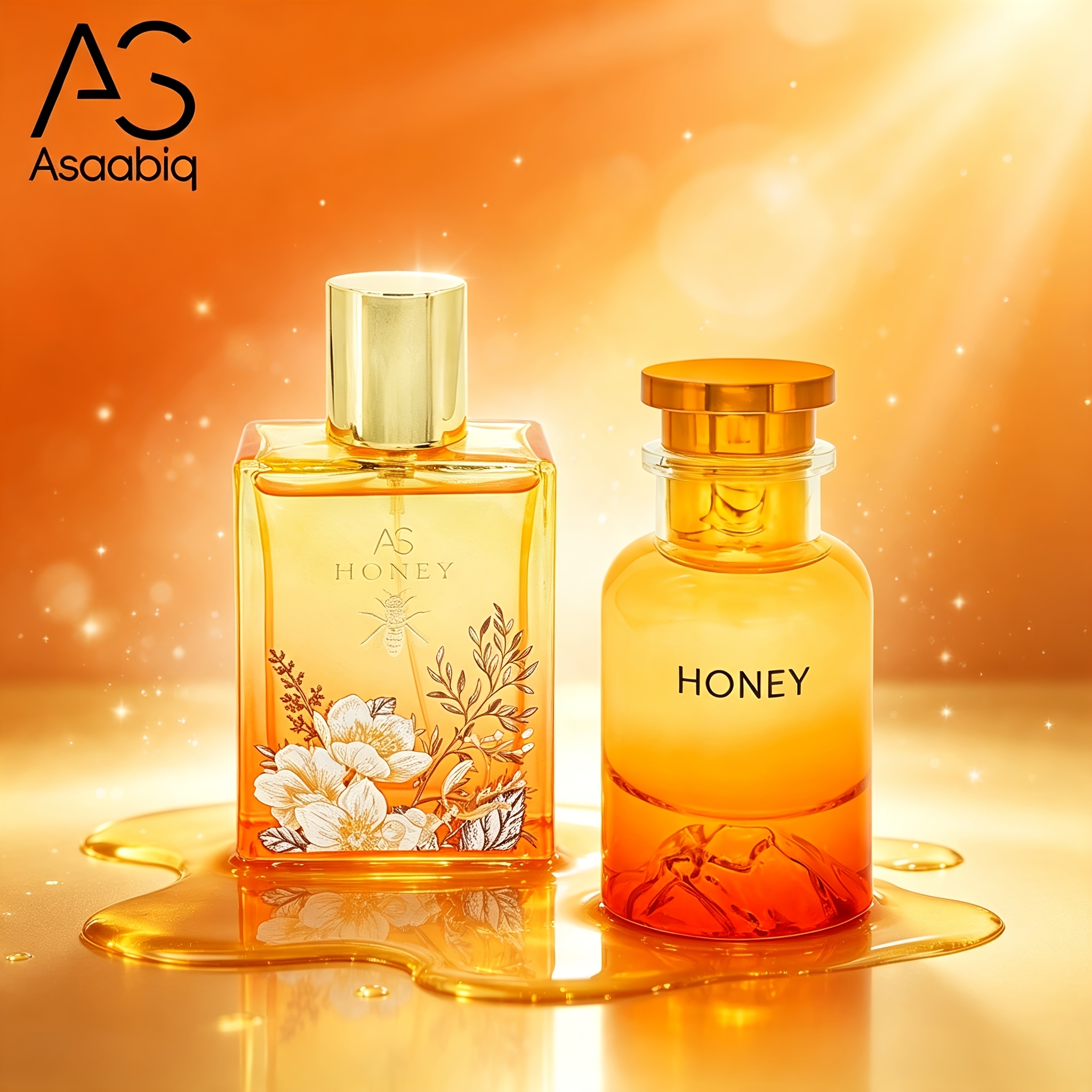 Image of Asaabiq [2pcs Set Honey + Mountain Sweet Scent Parfum Dupe Set Edp] As Women's Perfume 50ml + 50ml ( Gourmand Gourmand Fruity) | (romantic Gift For Girlfriend | Dating Daily Gift)