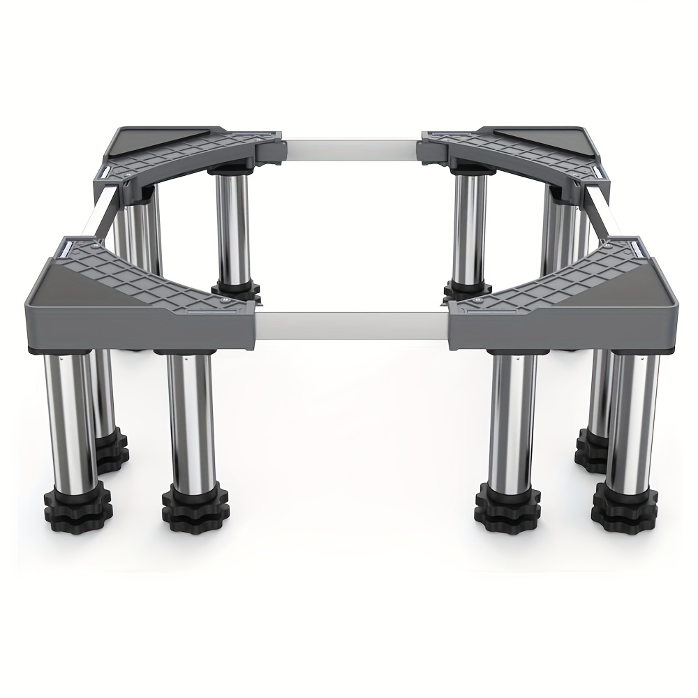 Adjustable Washing Machine Base 12 Feet, Adjustable Length 43-57cm, Height 18-20cm, Load Capacity 500kg Adjustable Washing Machine Base, Suitable For Dryers, Refrigerators, And Freezers