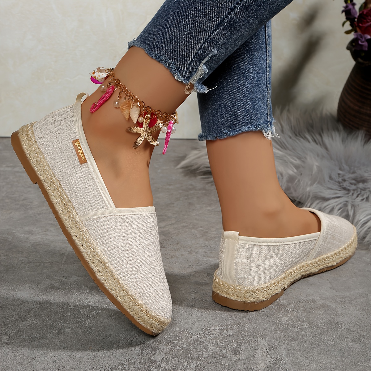 retro classic solid color womens flat shoes and loafers from 2025 casual   straw and hemp rope lazy shoes and fisherman shoes light comfortable and breathable suitable for daily outdoor   versatile for   Product details 6