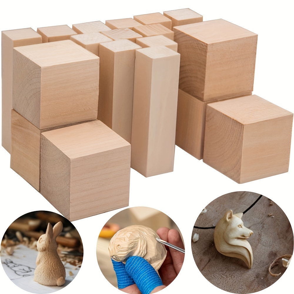 

18pcs Premium Basswood - Whittling Blocks For Diy Wood Crafts & Hobbyists