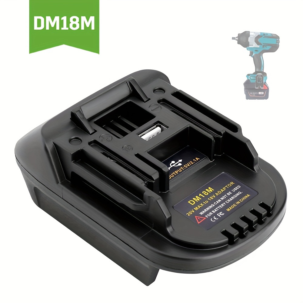 TEMU Usb Battery Adapter For 18v 20v Convert To Makita 18v Dm18m