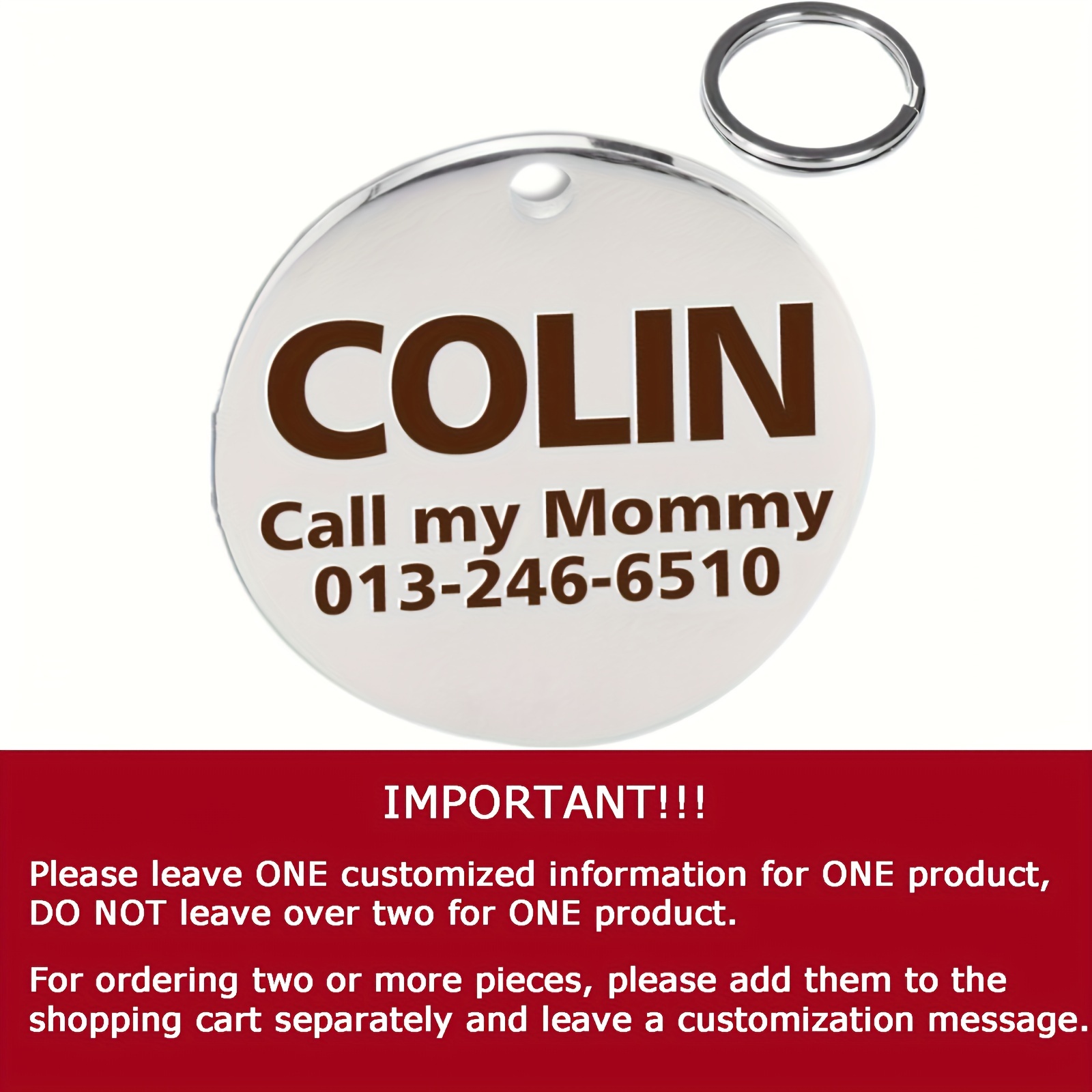 TEMU Engraved Personalized Dog Tags - Anti-lost Pendant For Small, Medium, And Large Dogs - Funny Shape Pet Accessories