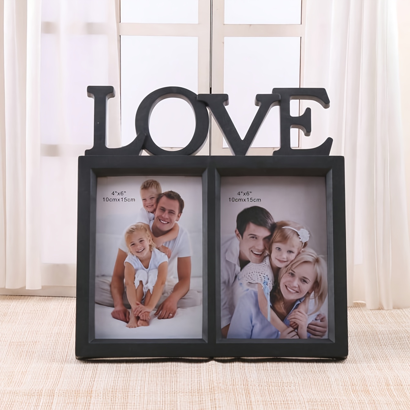 TEMU 1pc Cute Love Photo Frame, Creative Family Picture Frame, Vintage Picture Frame, Christmas Thanksgiving Day Easter New Year Gift, Random Photo