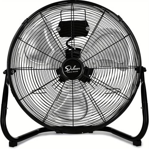 floor fan high heavy duty for warehouse workshop factory and basement black 20 inch 1 pack