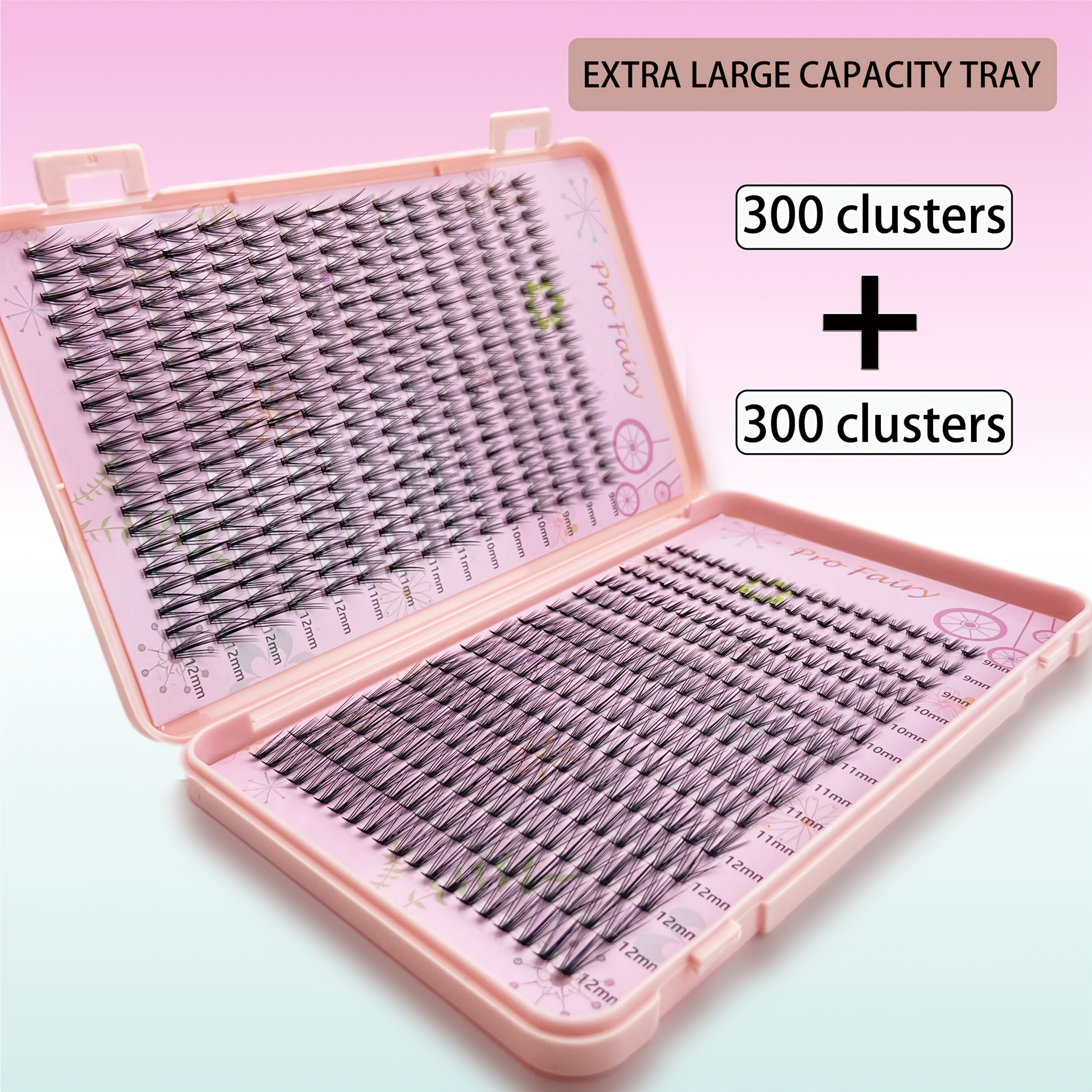 Image of Pro Fairy 30 Of Super Large Capacity Tray 20d C/20d L Eyelashes Mixed Set, Natural Thick Makeup Effect, Handmade Eyelash Extensions, Suitable As A Gift For Sisters , Suitable For Beginners