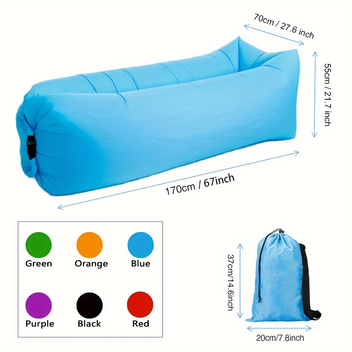  Auto-inflatable Lounger Air Mattress Portable Sofa Couch  Hammock Anti-Air Leaking Waterproof for Backyard Lakeside Beach Traveling  Camping Compression Sacks with Electric Pump,No-need Running : Sports &  Outdoors