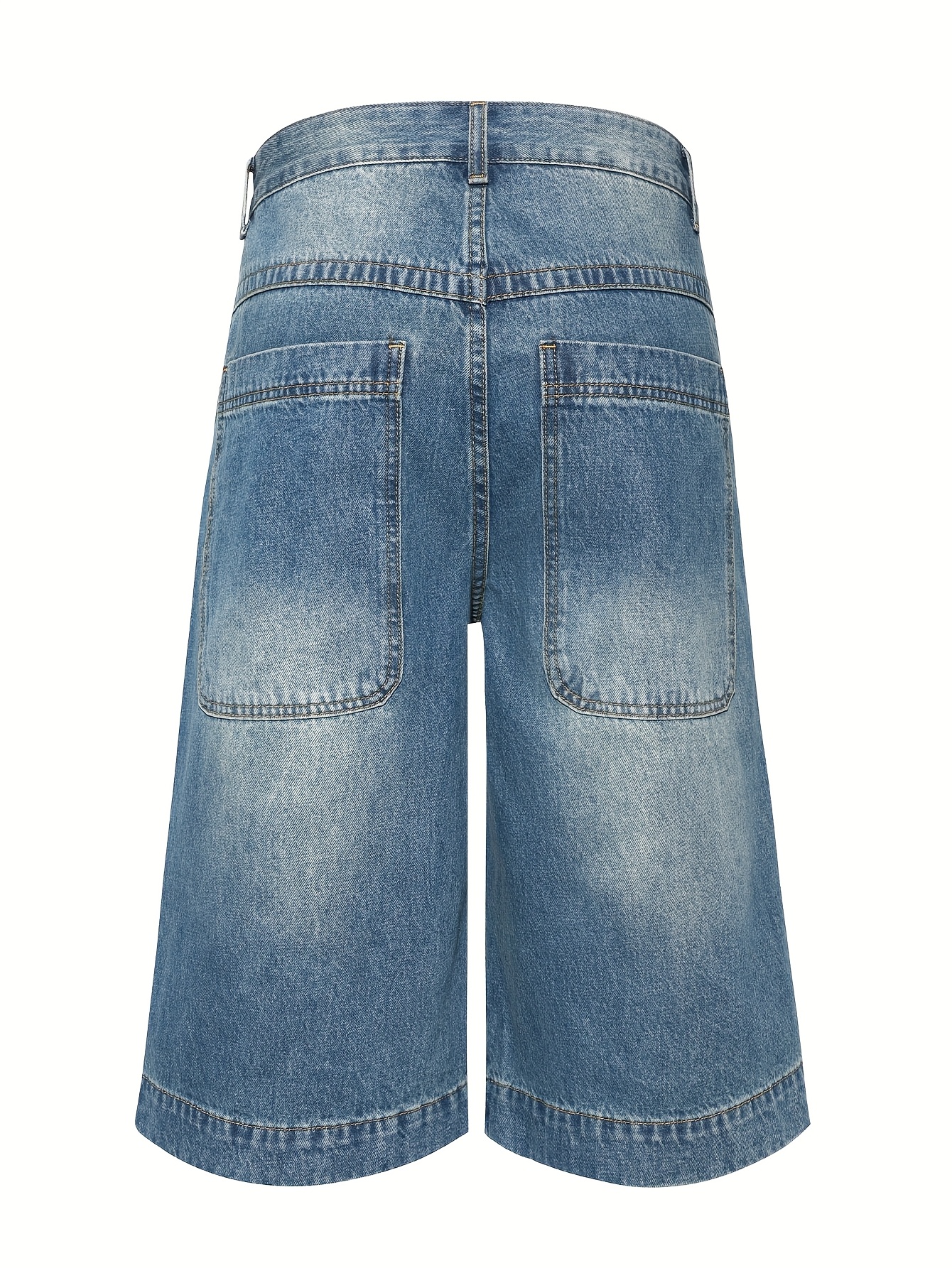 men's non stretch relaxed fit wide leg baggy denim shorts - Temu
