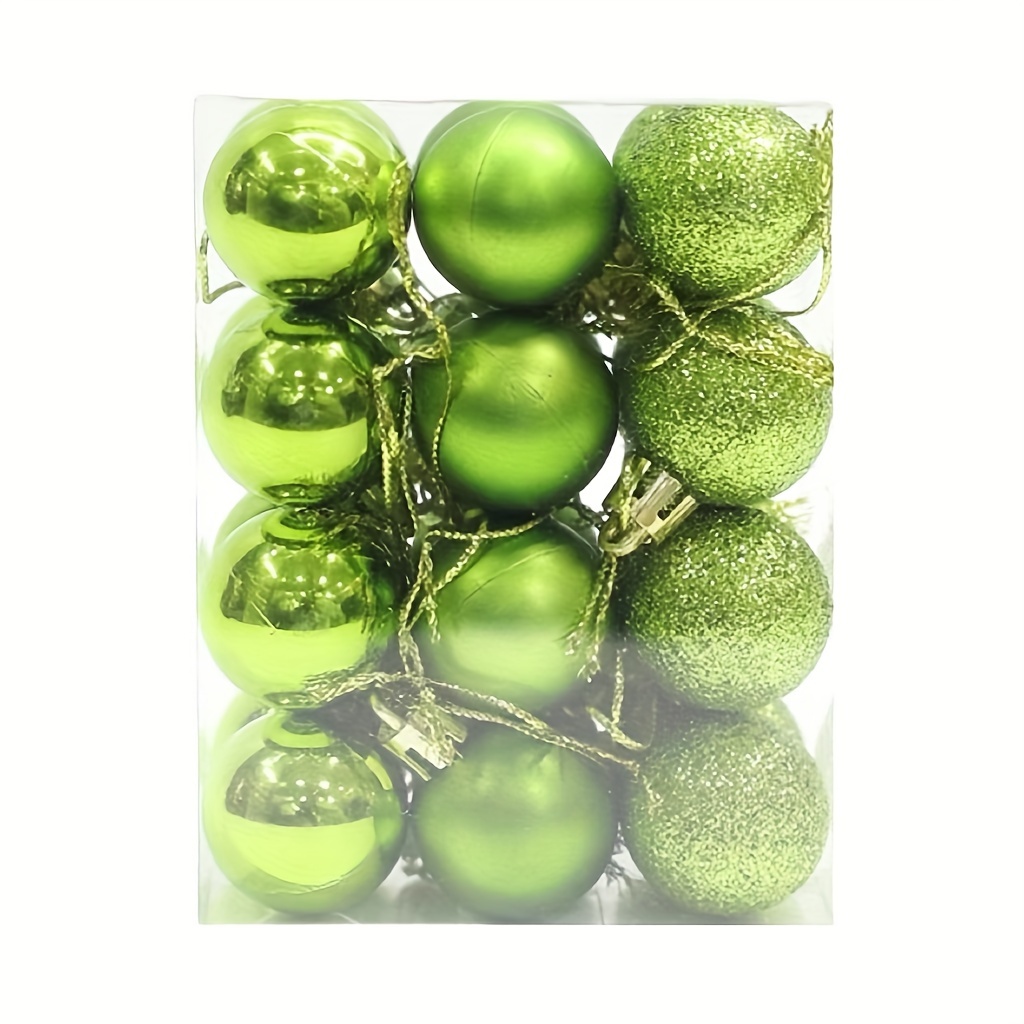 

24pcs Christmas Ornaments - Shatterproof & , 1.18" For Decoration,