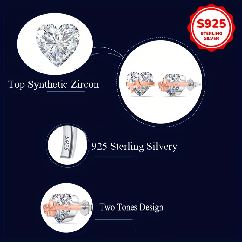 Women's Rose Gold Plated Bowknot Design Stud Earrings