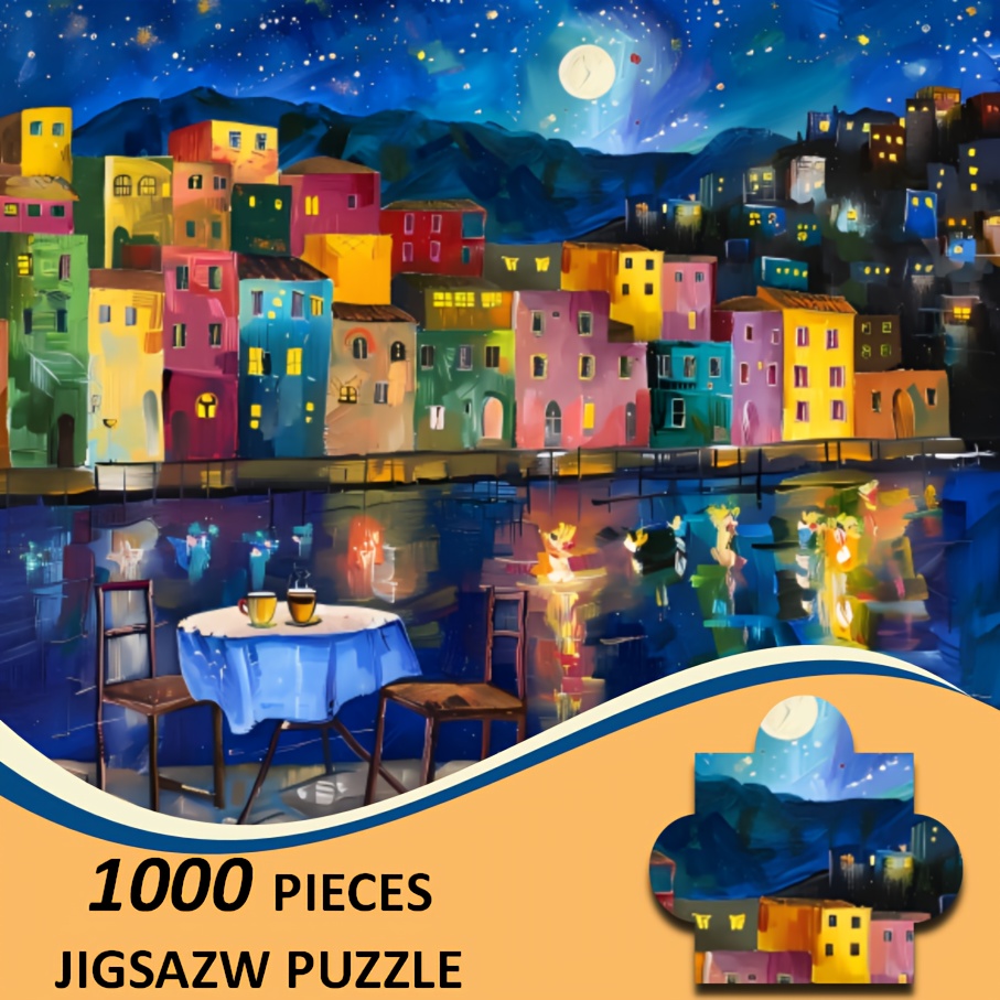 

Puzzle d'Art de Peinture de Sièges au Bord de l'Étang pour Adultes, 1000pcs, Matériau en , Idéal pour Thanksgiving, Noël, An, Cadeaux de la Saint-Valentin, 70x50cm (27.56x19.69in)