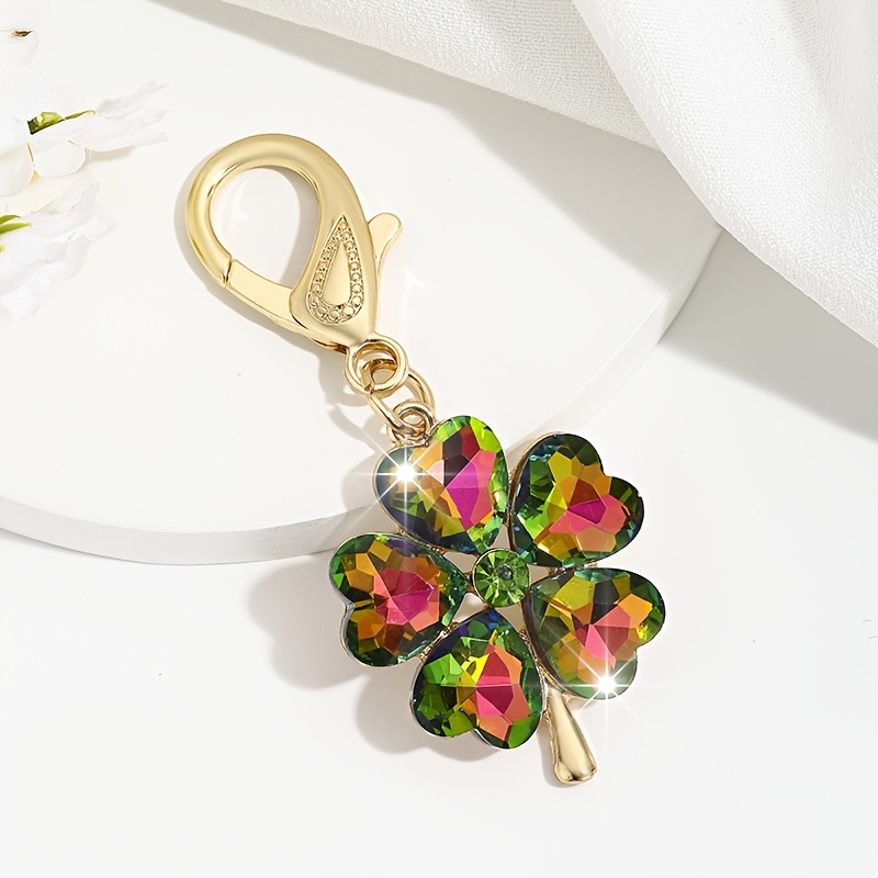Stylish Korean-style Five-leaf Clover Keychain Bag Accessory