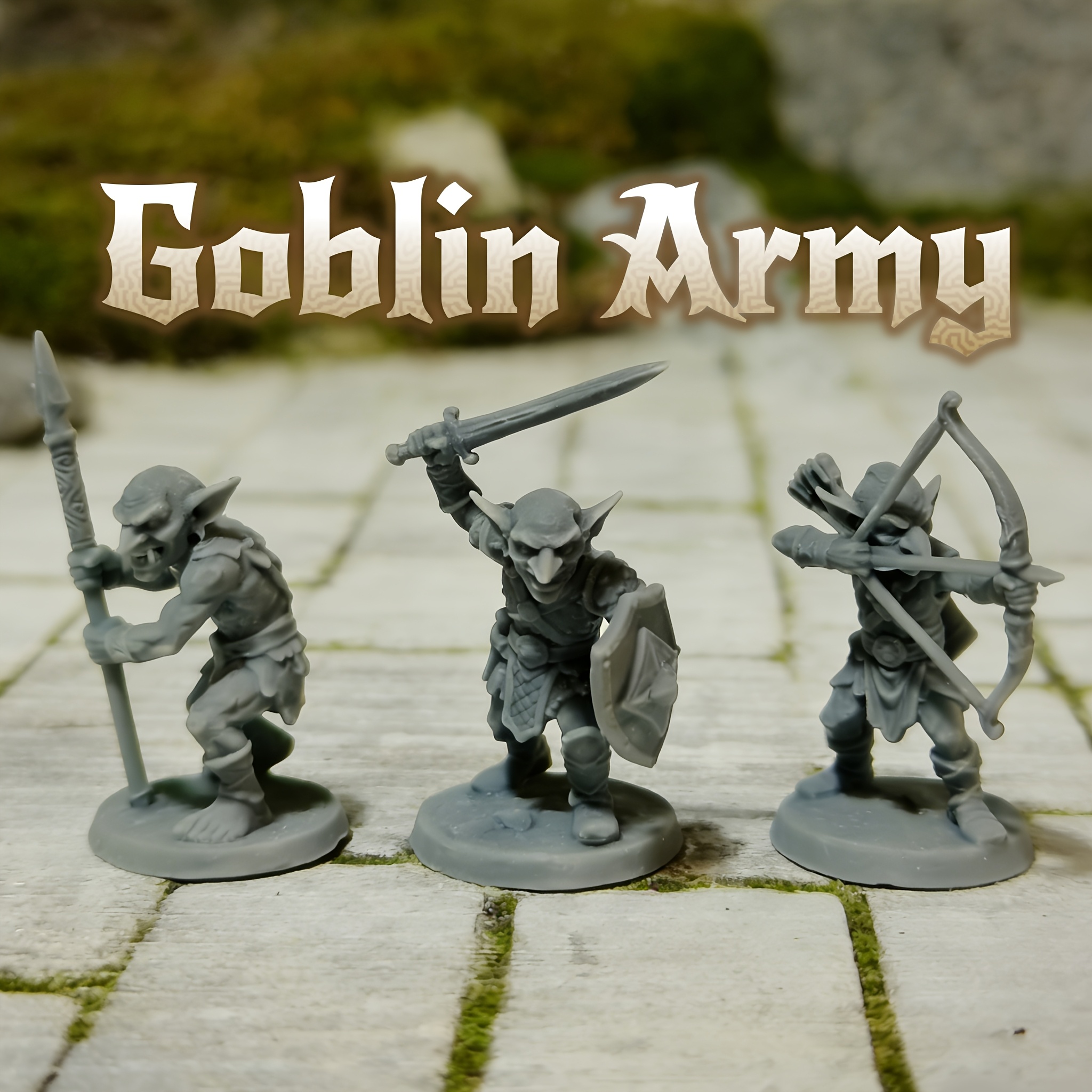 E-shop 3er-Set DND Goblin-Armee-Miniaturen – Geeignet für Tabletop-Rollenspiele, kompatibel mit Brettspiel-Zubehör, Goblin-Figuren für Rollenspiel- &