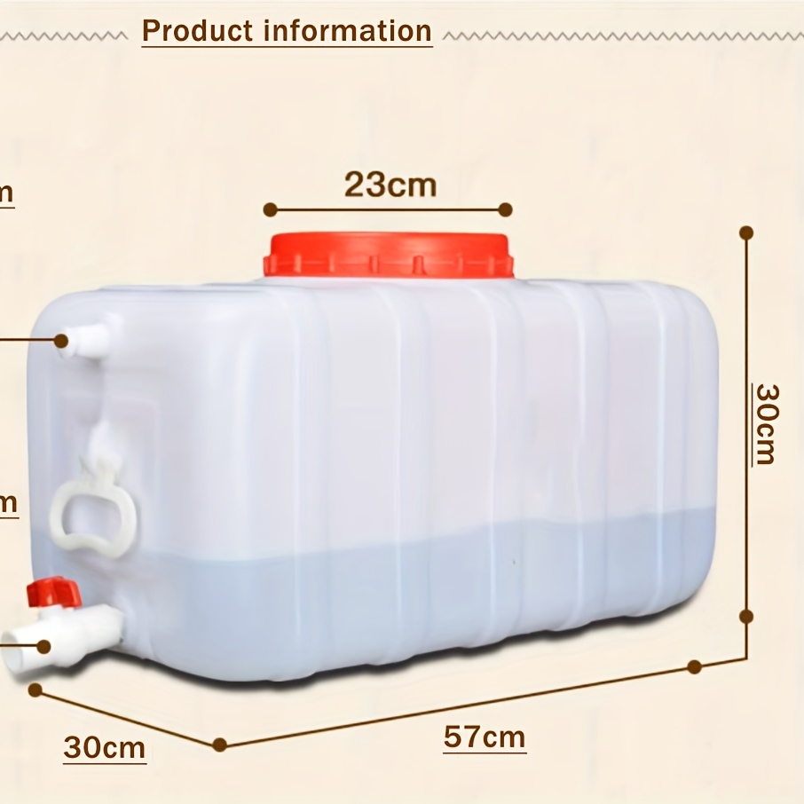 Image of Large Capacity Water Tank With Faucet For Household And Outdoor Use 25l/50l/80l/110l/200l Portable And Durable Plastic Water Storage Cube