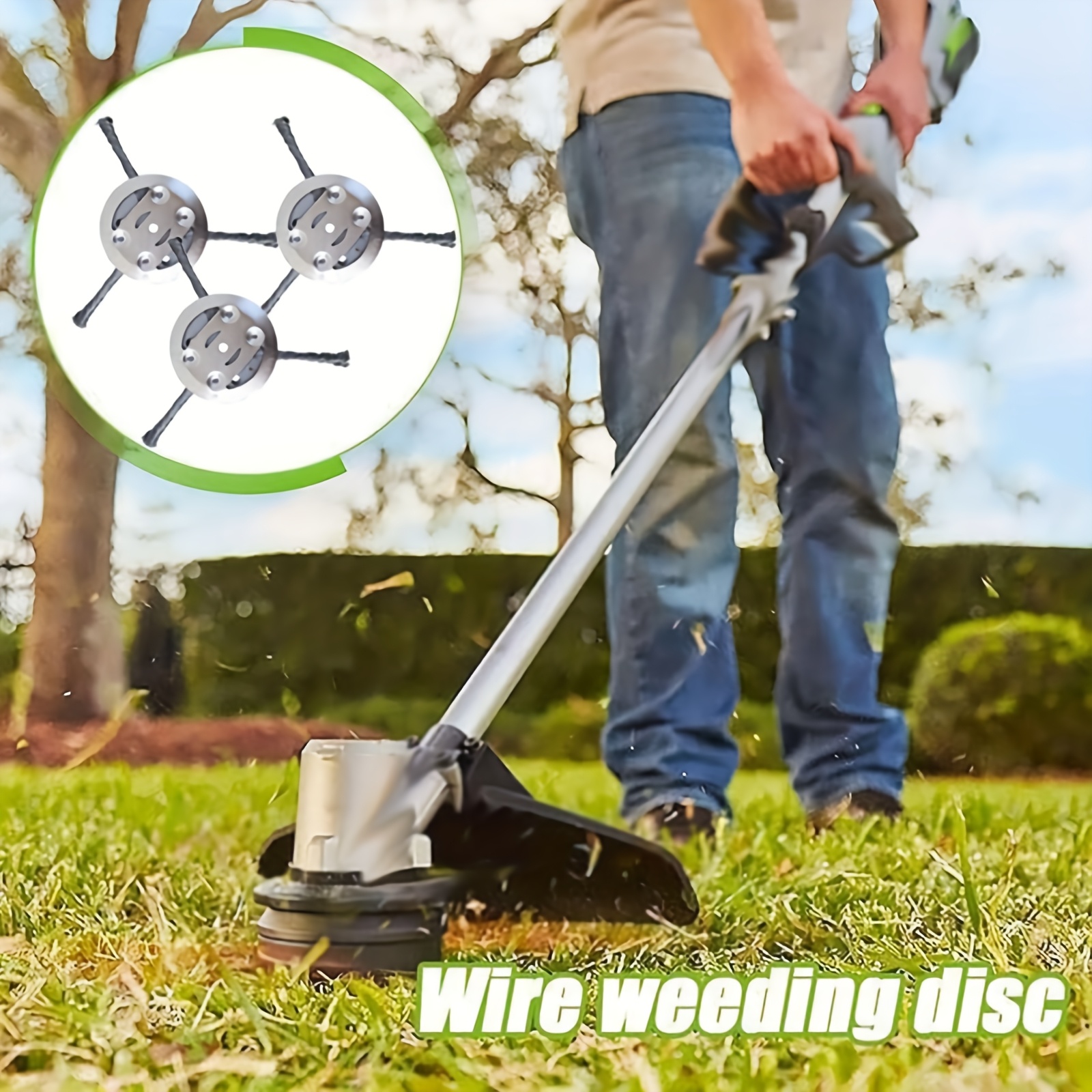 thumbnail image 2 of 3-Pack 6" String Trimmer Heads With Galvanized Steel Wire - Replacement Weed Wacker Heads For Lawn Mowers 2 of 7