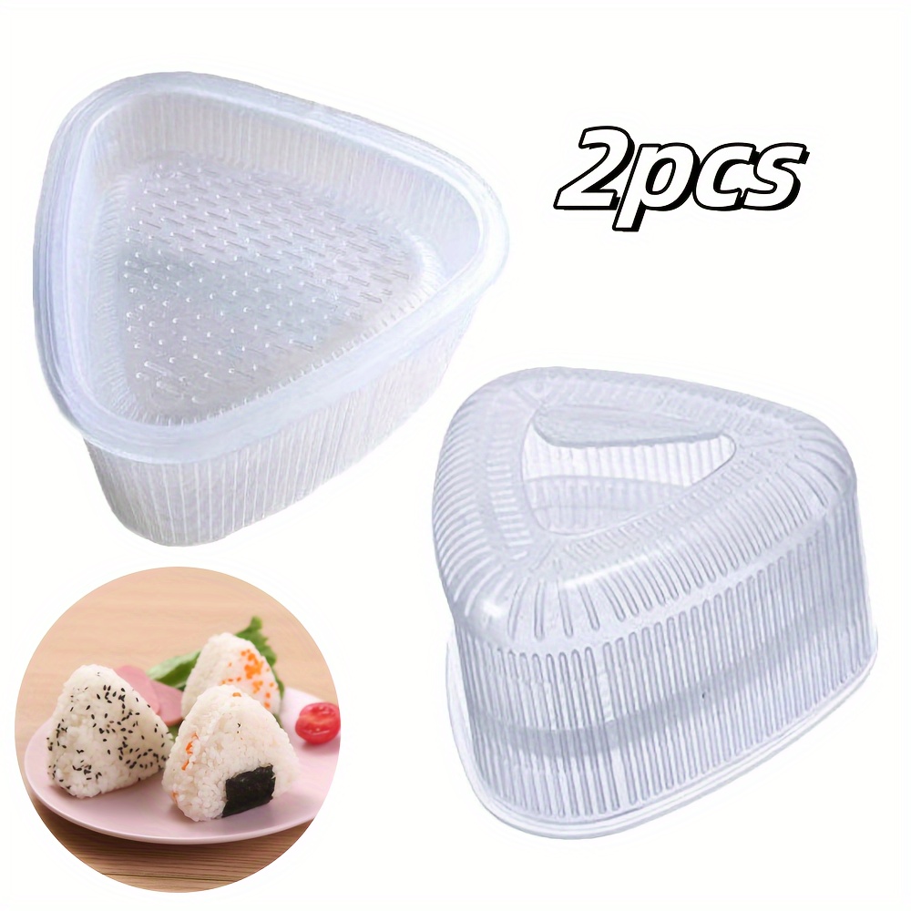 

2pcs Easy-to-use Triangle Sushi & Onigiri Rice Mold Set - Plastic Diy Kitchen Tool For Perfectly Shaped Sushi With Garnishes, Ideal For , Tool| Sushi Mold|clear Plastic Mold, Sushi Making Kit