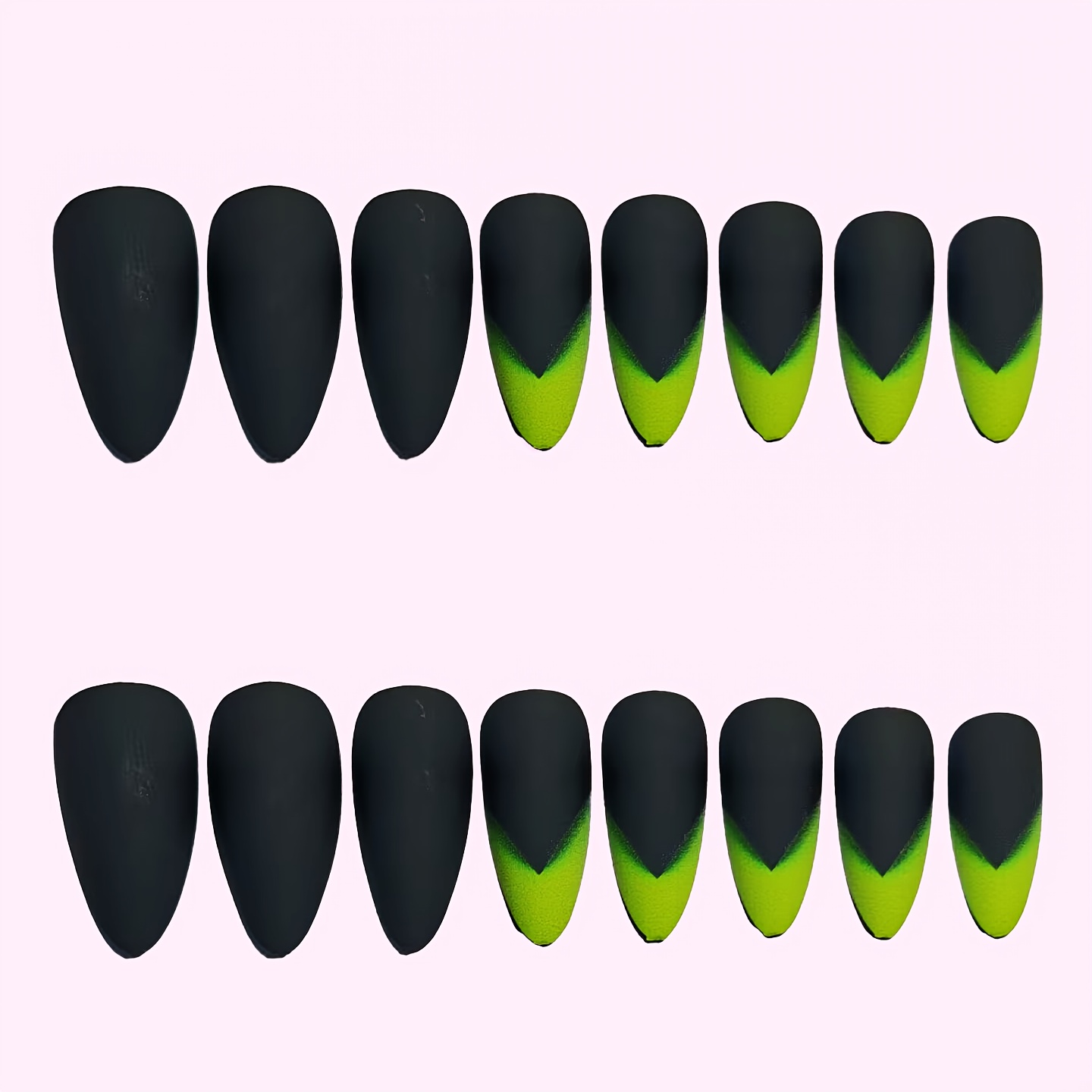 24pcs Nighttime Elegant Fluorescent Gradient Glamorous Detachable Nail Tips