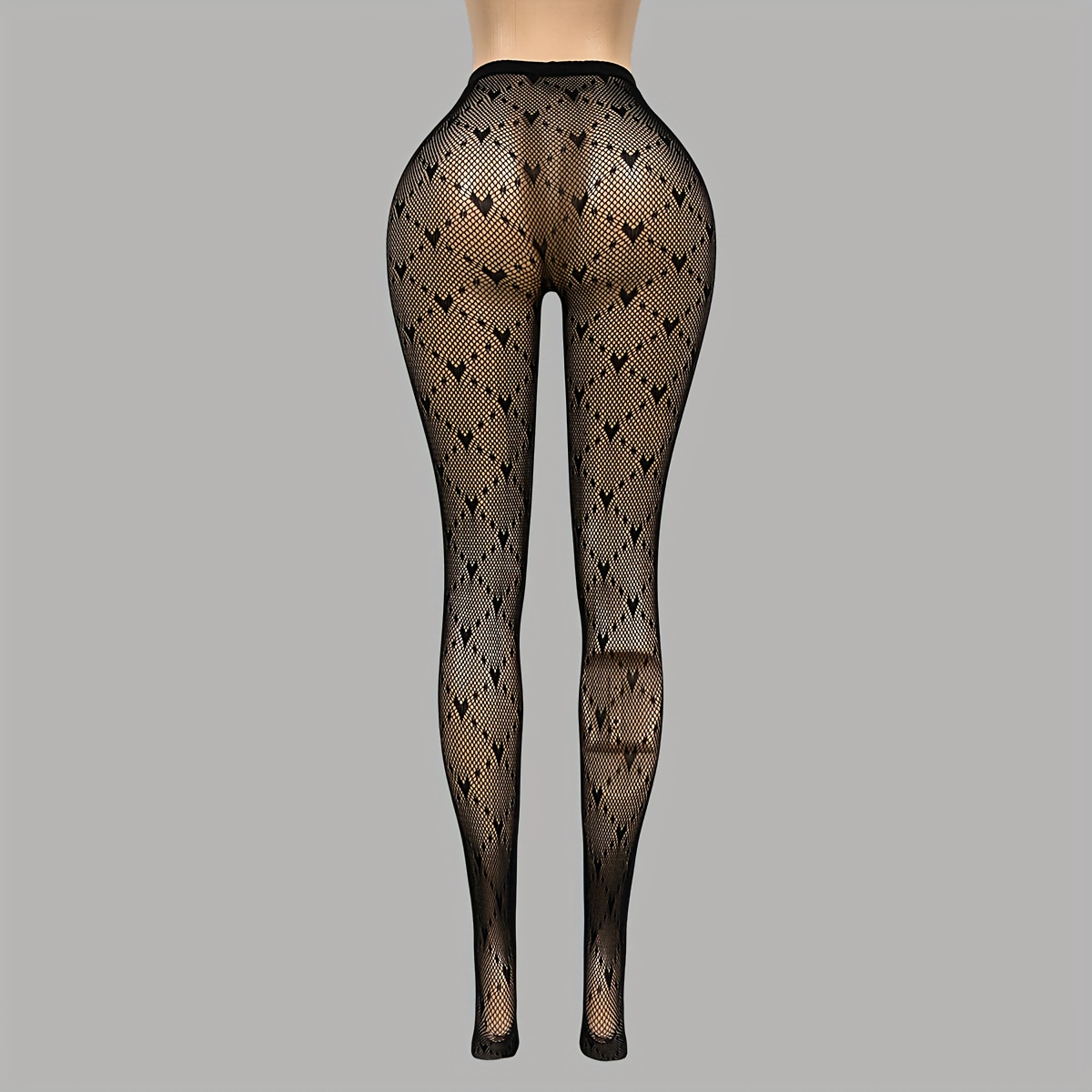 6-Pack Kant Geribbelde Dames Jarretelkousen, Visnet Panty's, Zwarte Panty's, Lange Sokken voor Daten, Feestdagen Cadeau, Lingerie Accessoires