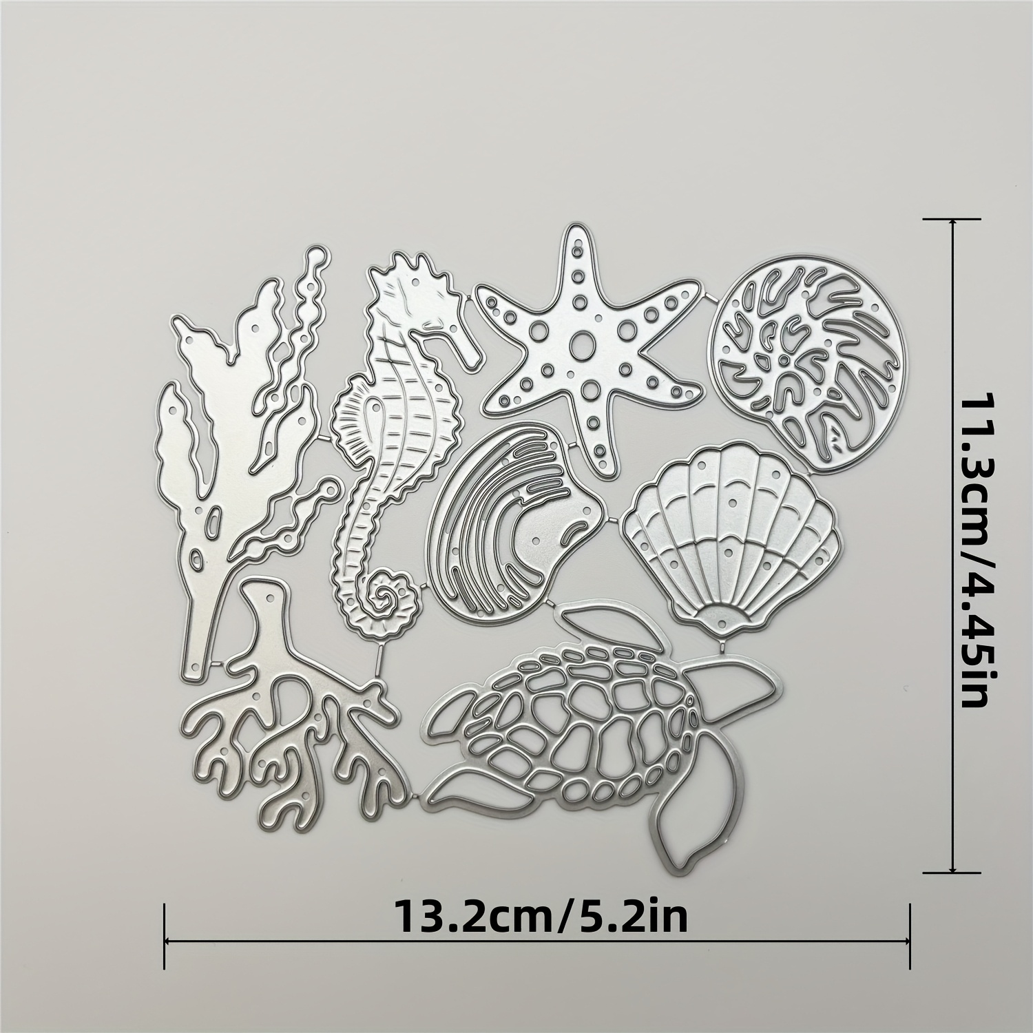 1pc Unique Metal Cutting Dies Featuring Sea Life Such As Starfish, , And Turtles, Perfect For Card Making, Scrapbooking, And Decorating Journals, Greeting Cards, And Wedding Crafts
