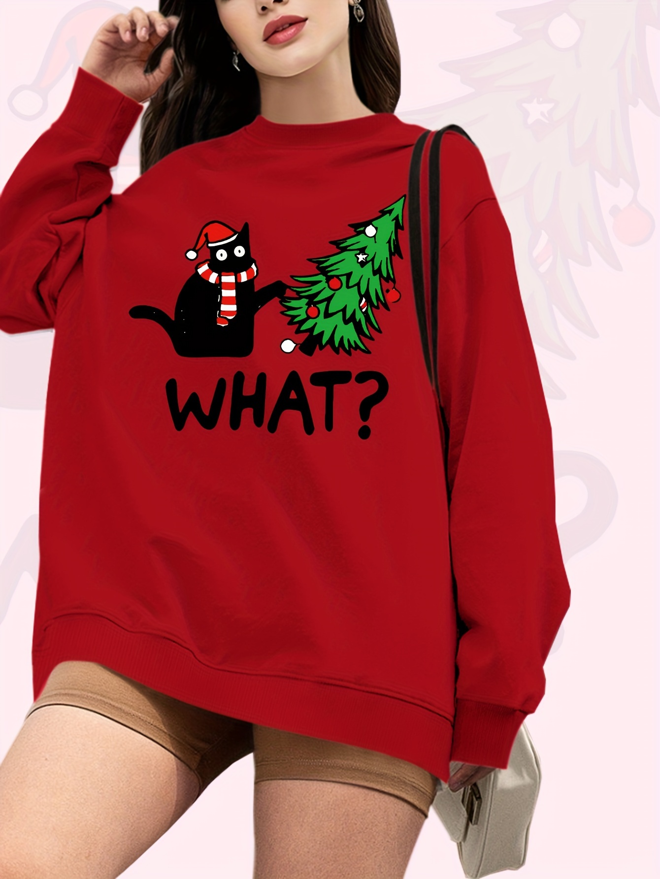 plus size christmas sweatshirt women's plus christmas tree Temu