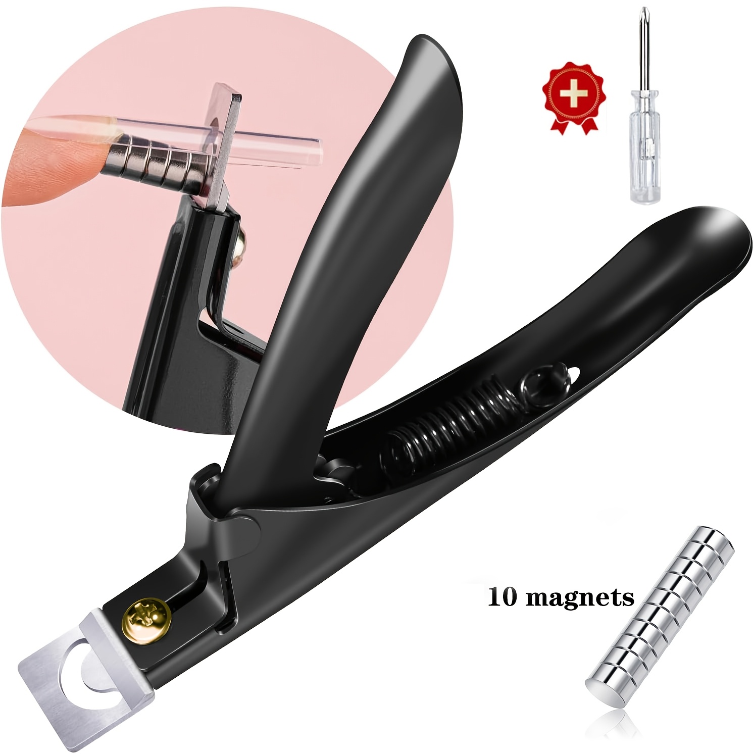 E-shop 3-teiliges Premium-Nagelknipser-Set aus Edelstahl mit verstellbaren Einstellungen – inklusive U-förmiger & gerader Schere, scharfer