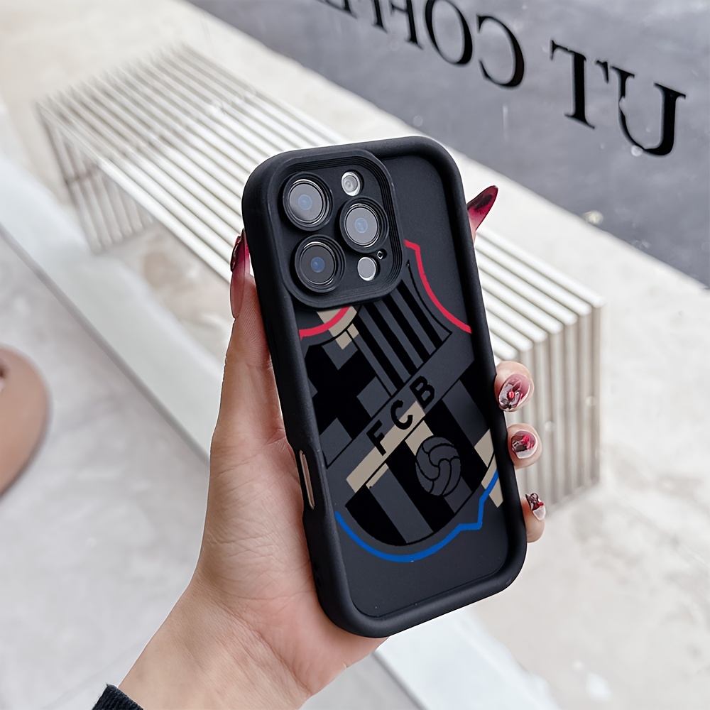 Funda para móvil: Fútbol para B-Barca Funda para iPhone 17, 16E, 16, 15, 14, 13, 12, 11 Pro Max Mini Air XR XS X 7 8 Plus, Carcasa trasera suave de TPU antigolpes